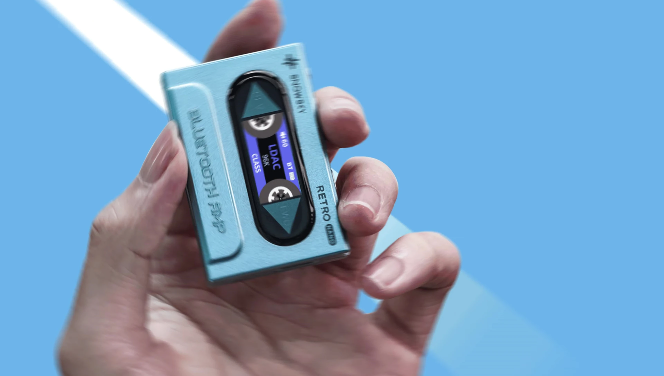 Top of the device, showing buttons