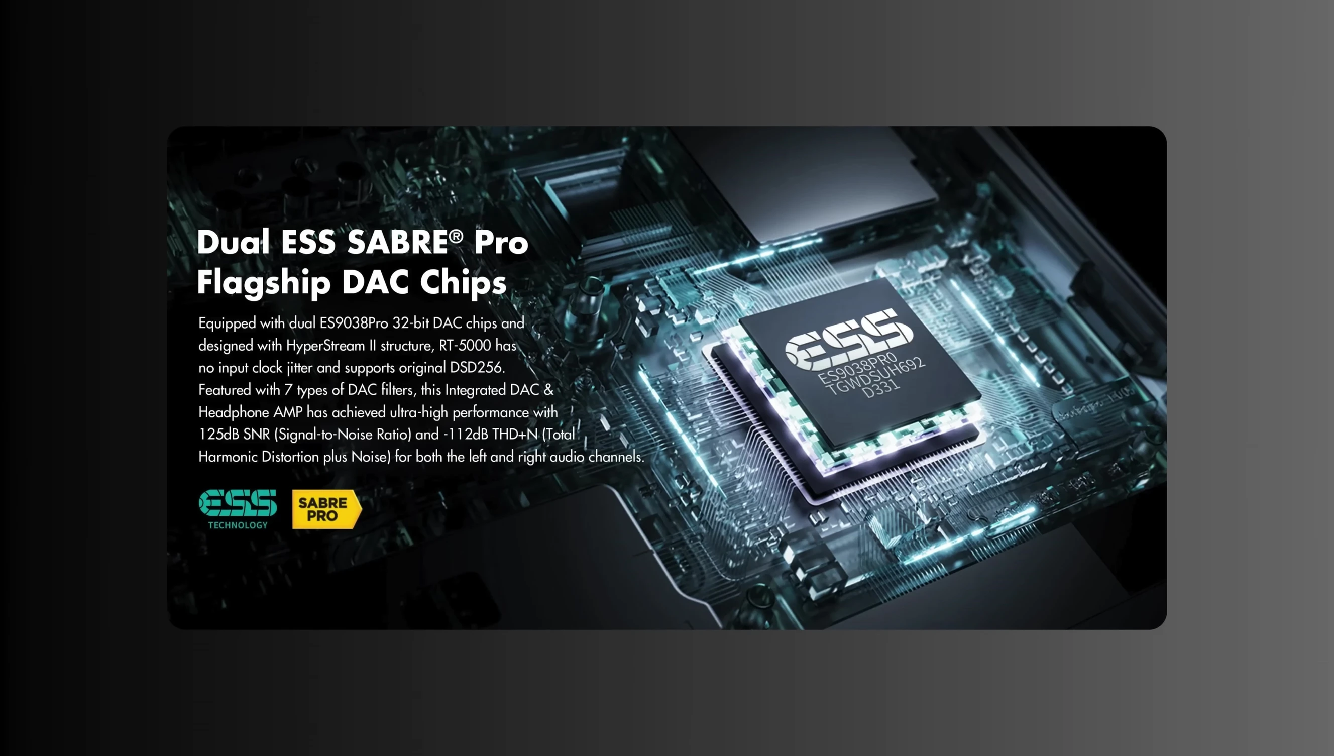 Screenshot of the specifications mentioned in the review