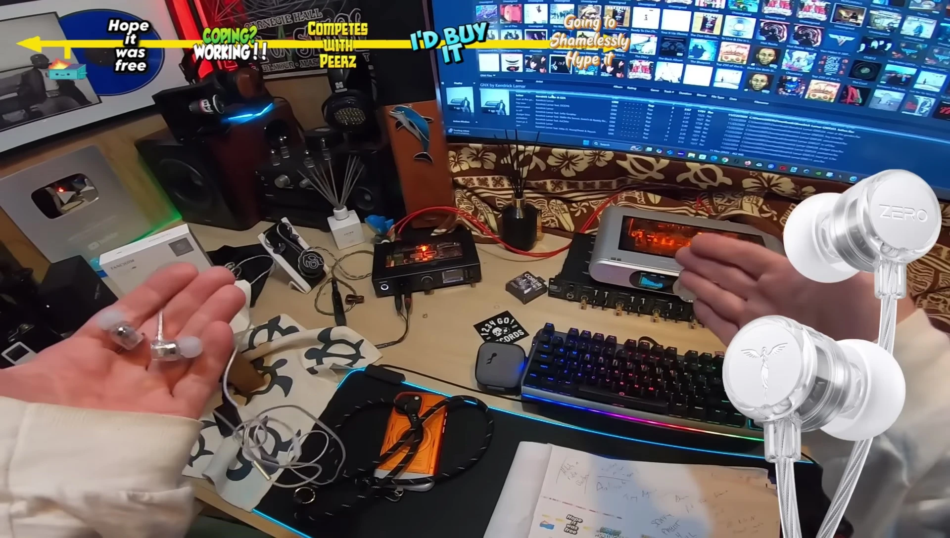 Creator describes the soundstage of the earphones
