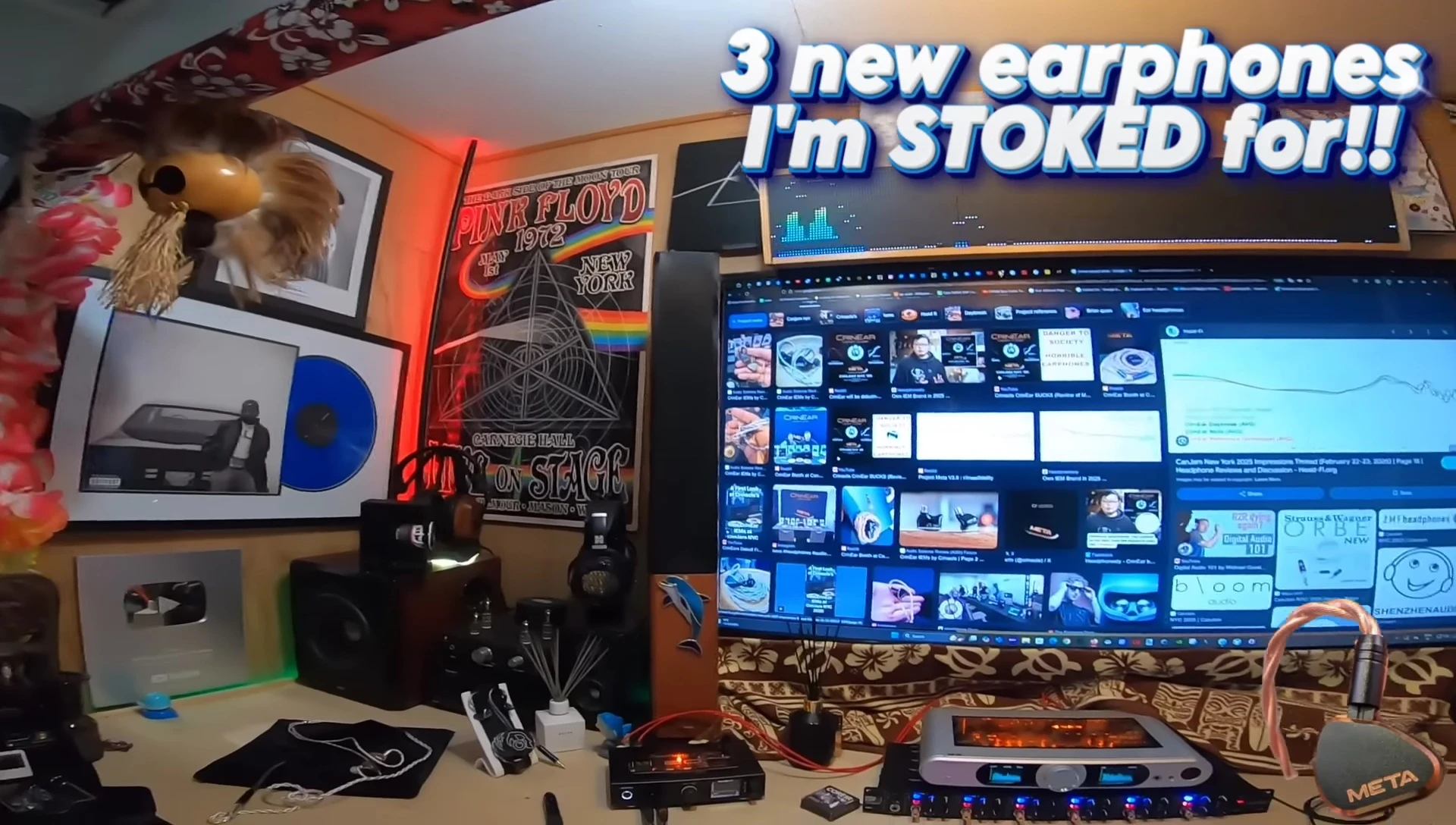 Speaker announcing the giveaway of the Crinear Meta IEMs