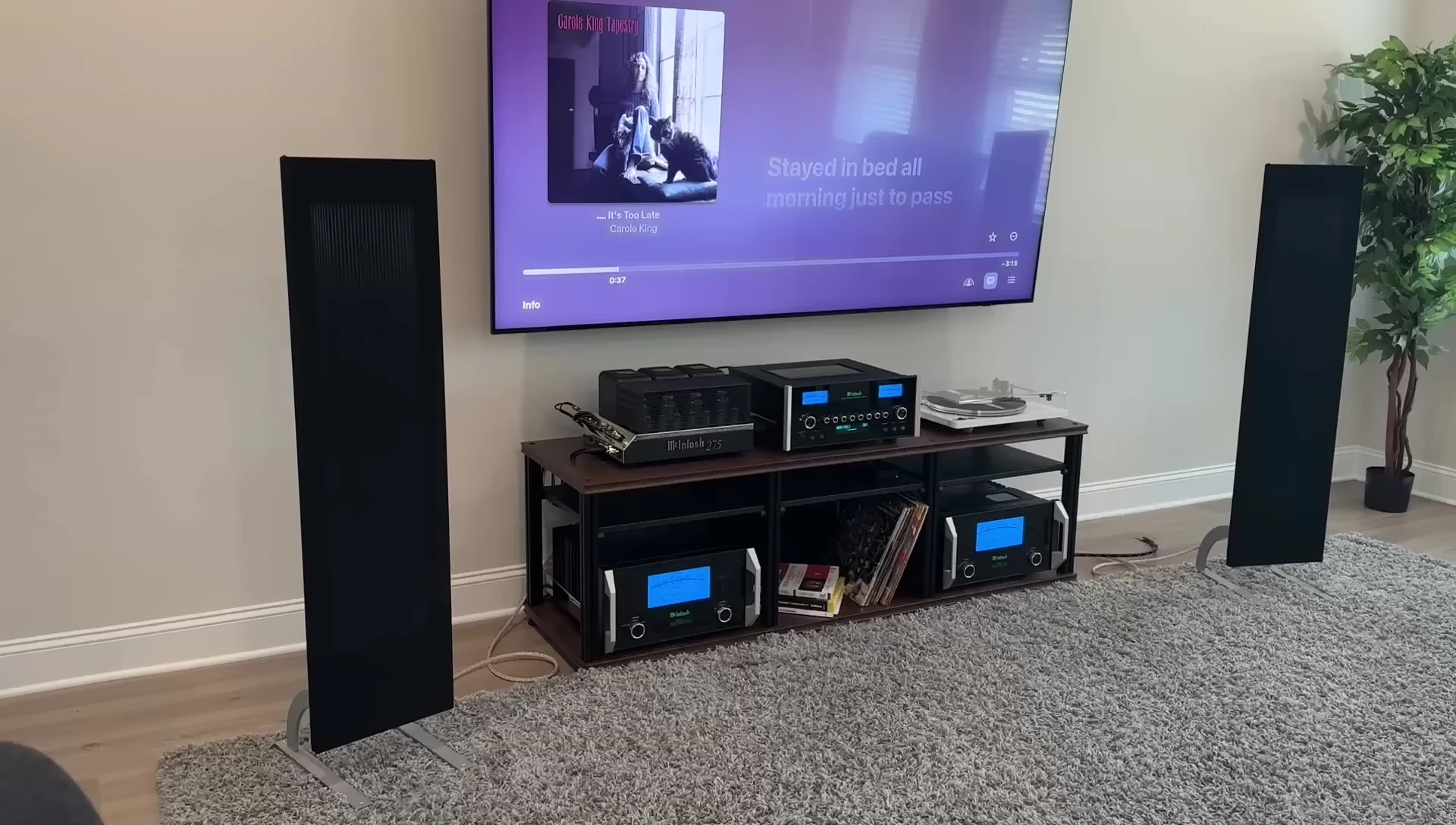 Image showing the dimensions of the Magnepan LRS+ speakers.