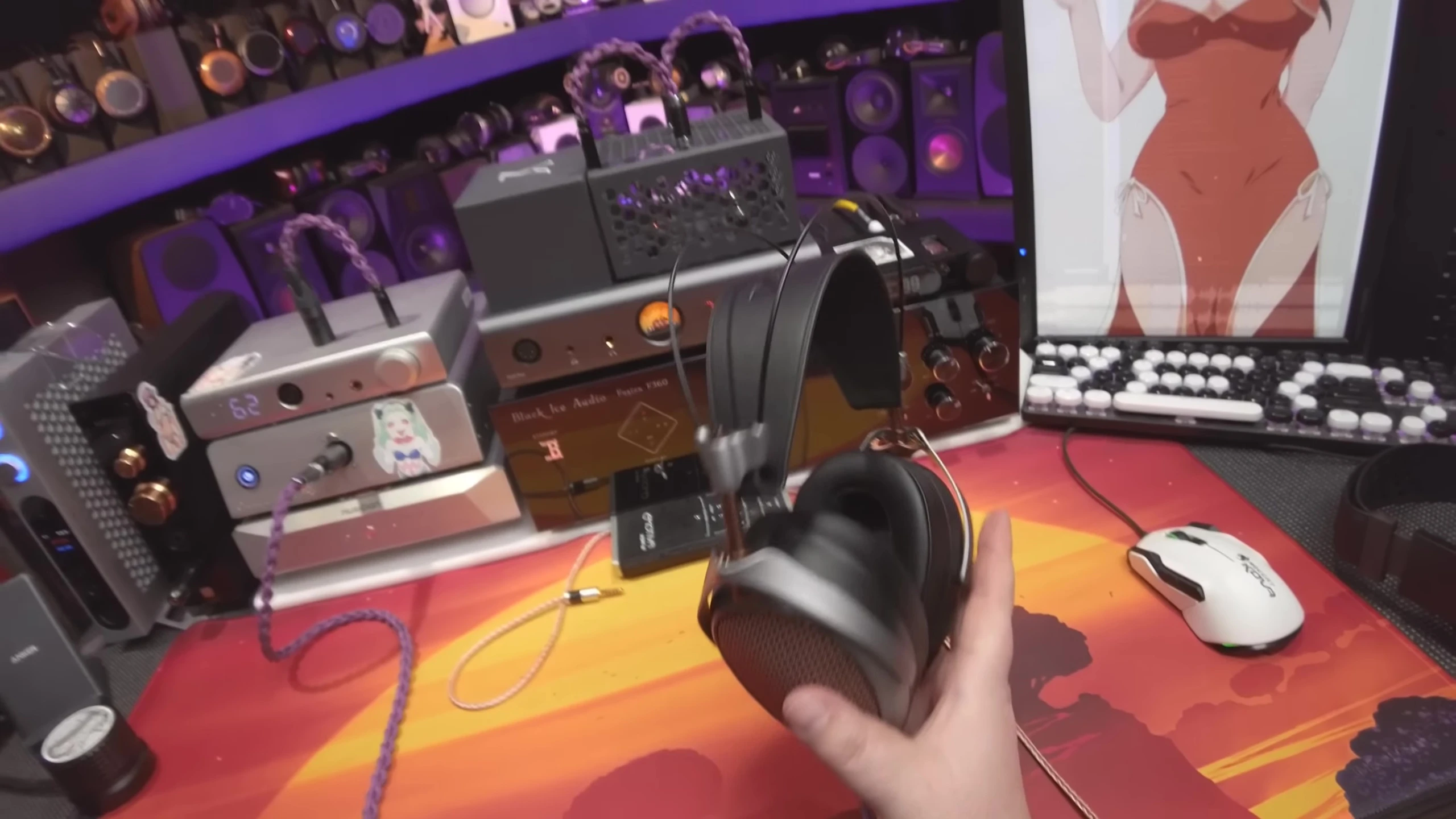 Another angle of the Meze Poet headphones