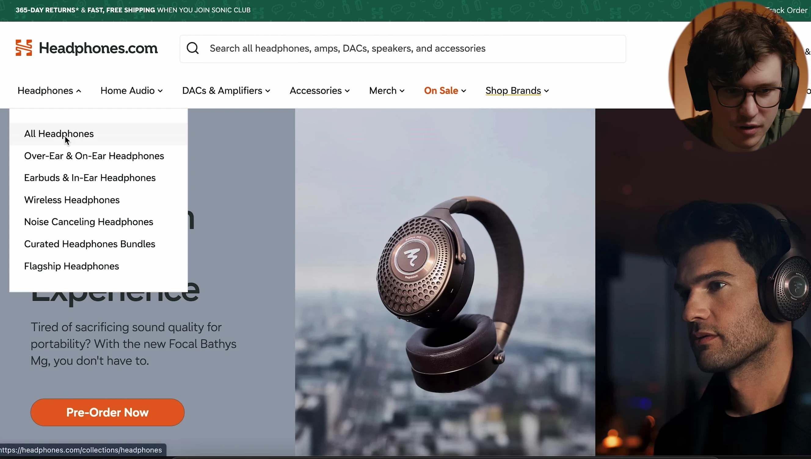 Closed-back headphone selection