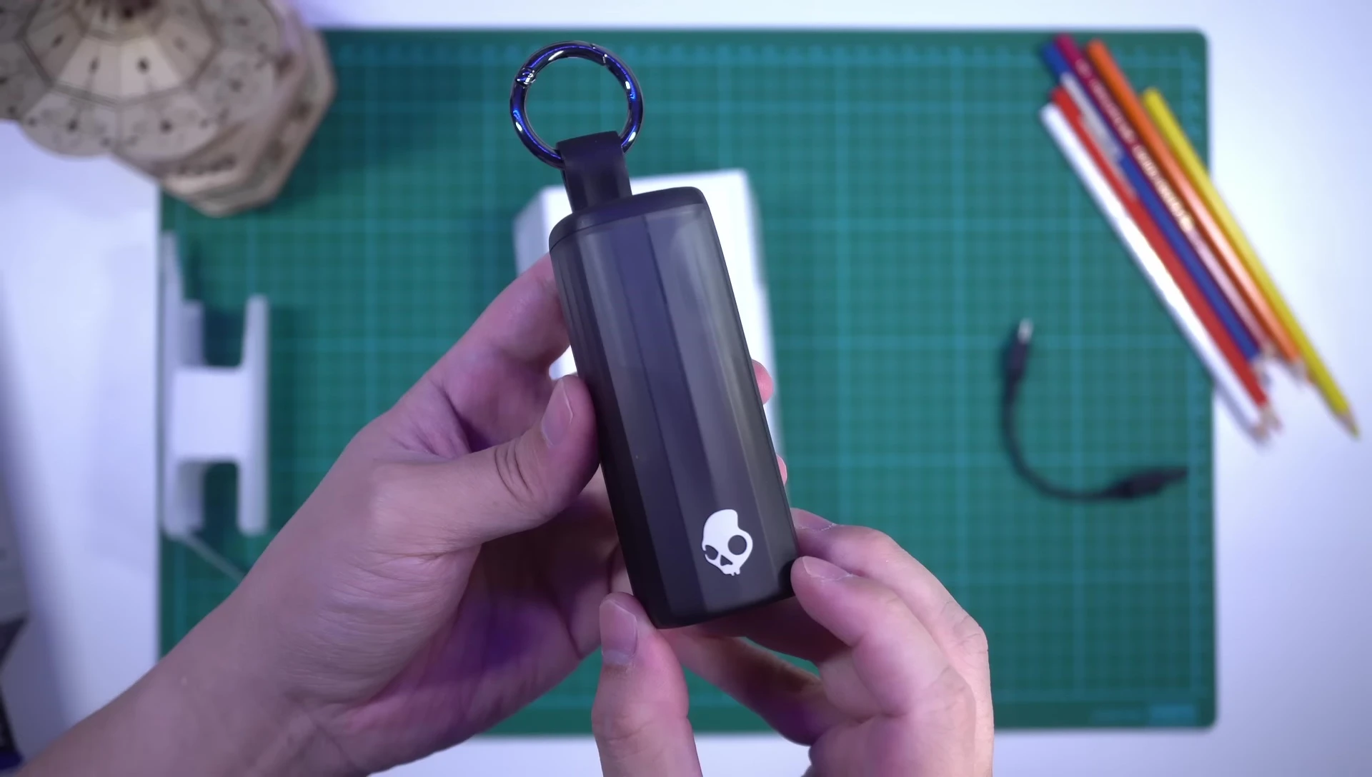 Carabiner on the charging case