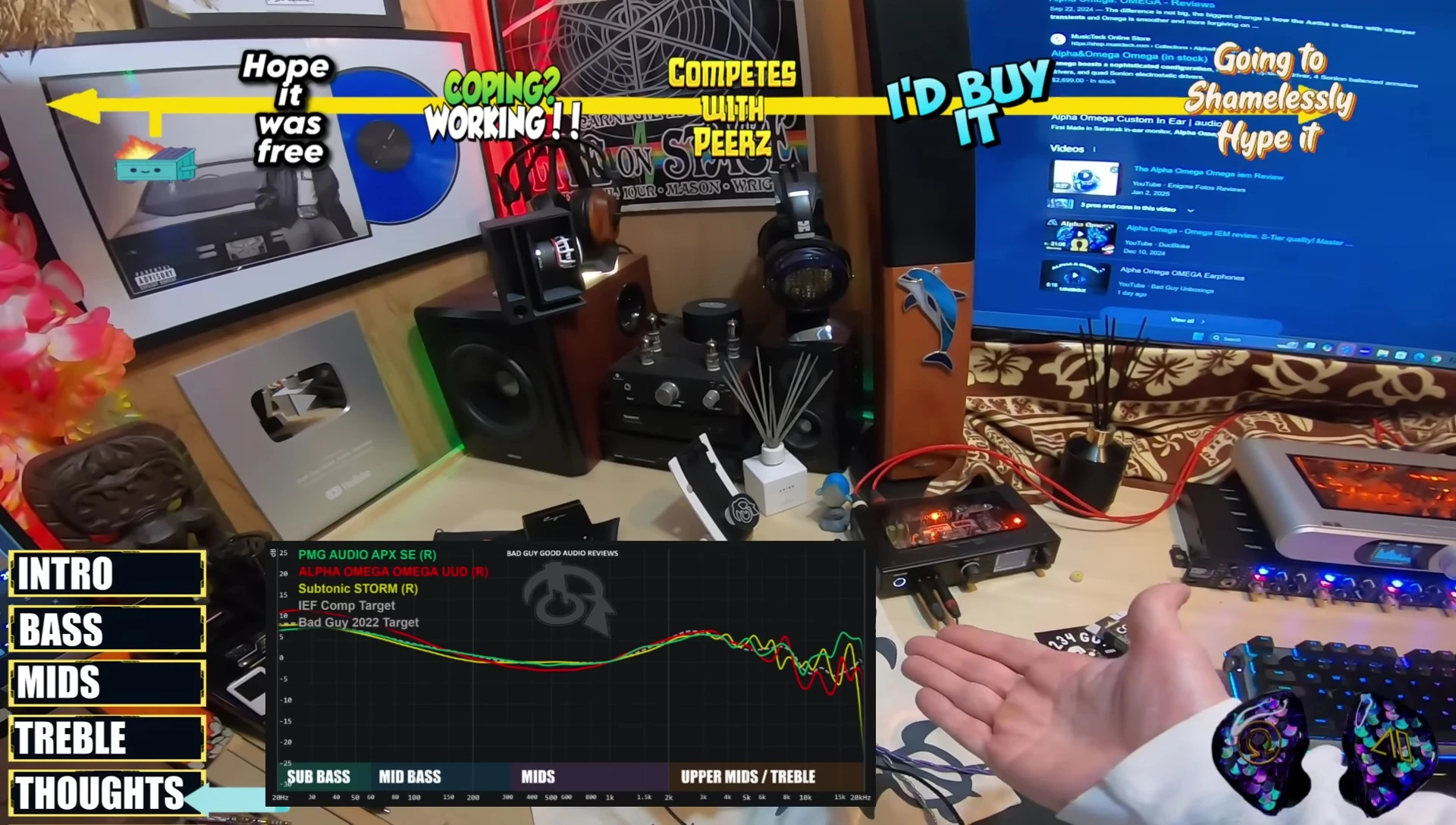 The reviewer comparing the Alpha Omega to other models.
