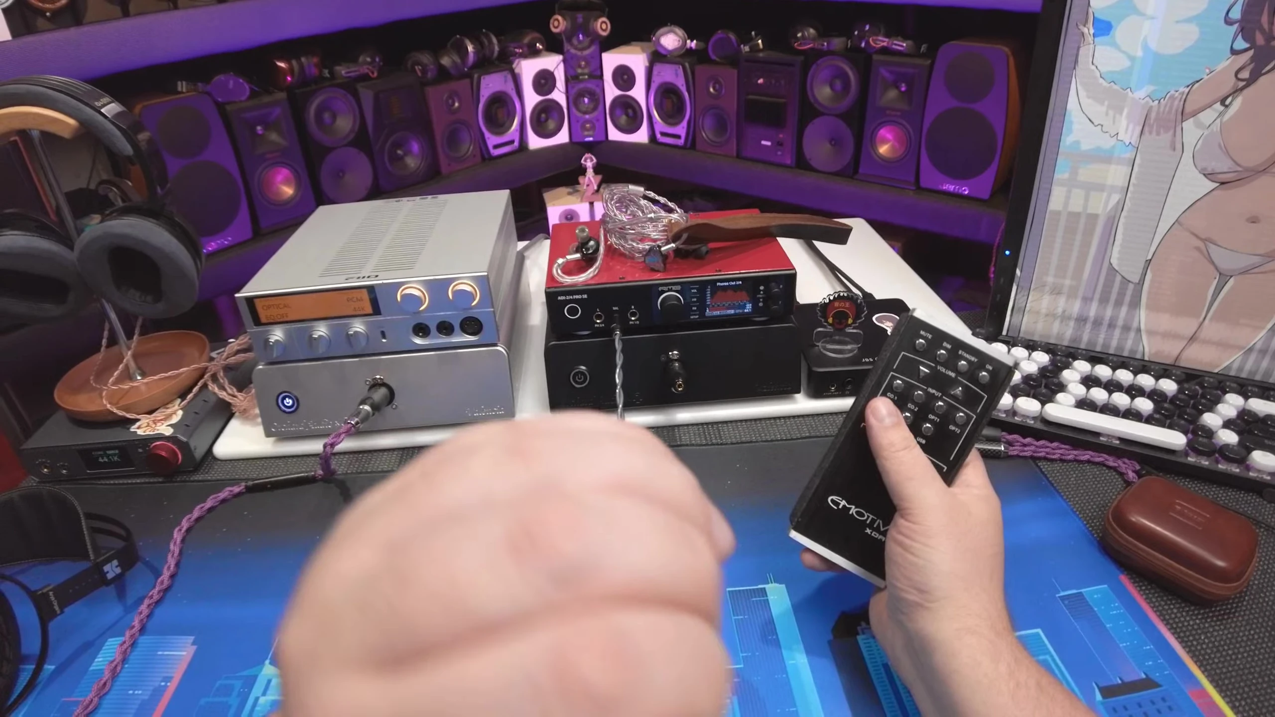 The reviewer highlighting the sound quality and listening experience.
