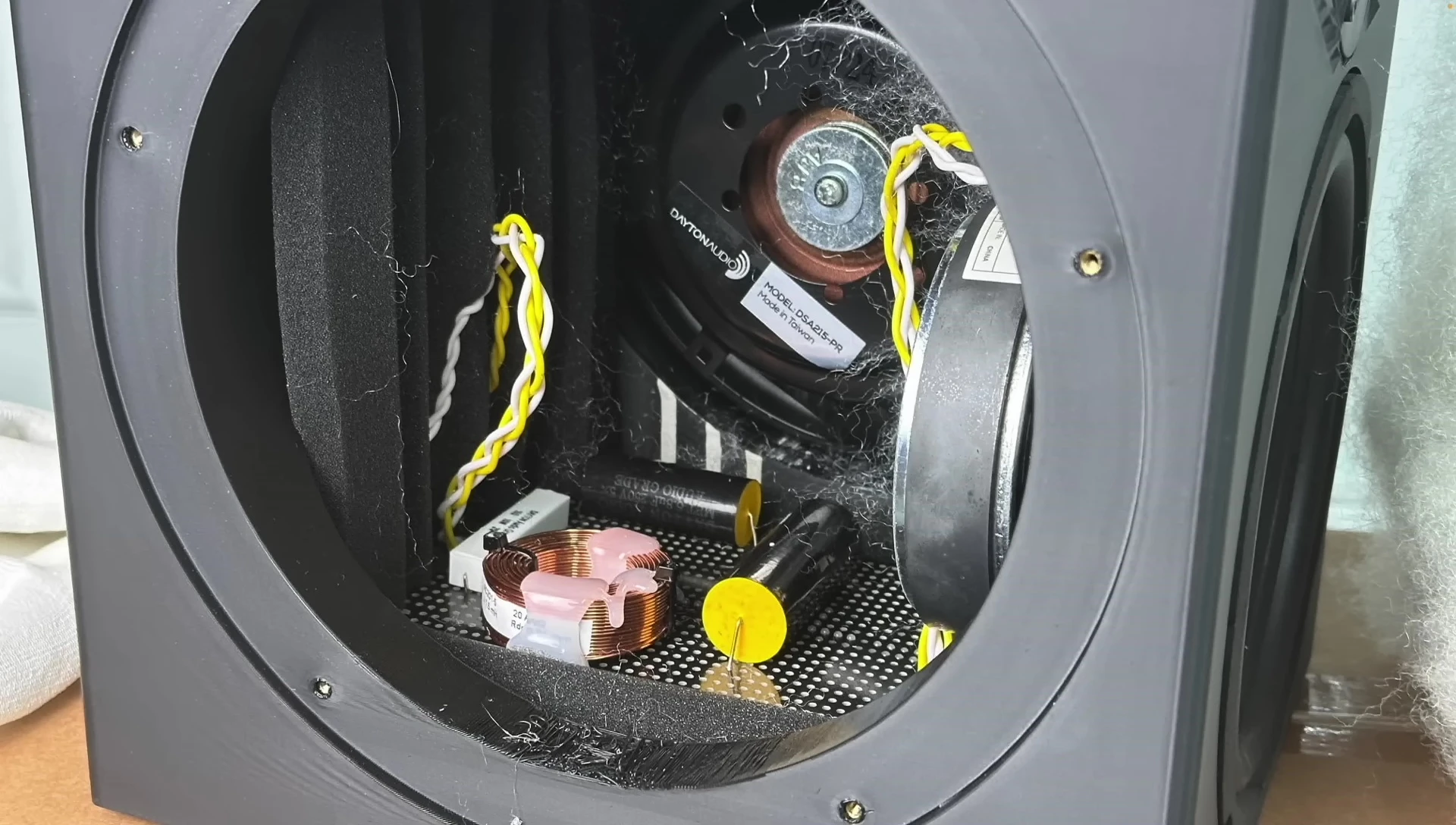 The speaker's internal components, showcasing build quality.