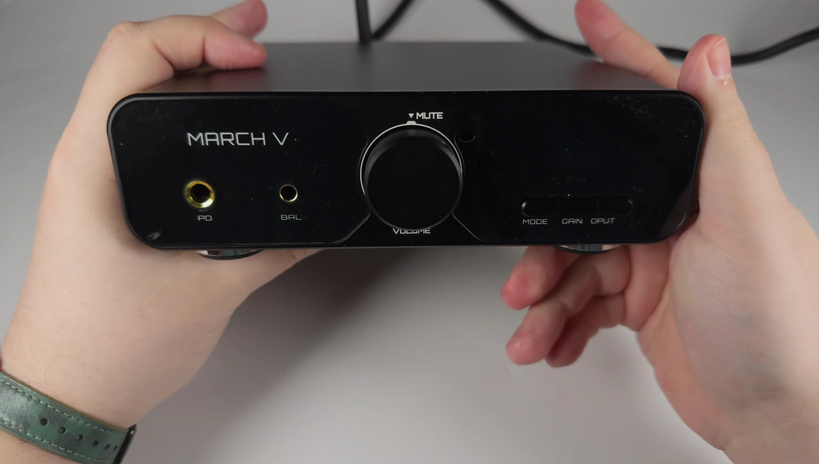 TempoTec March V powered on with display showing the interface