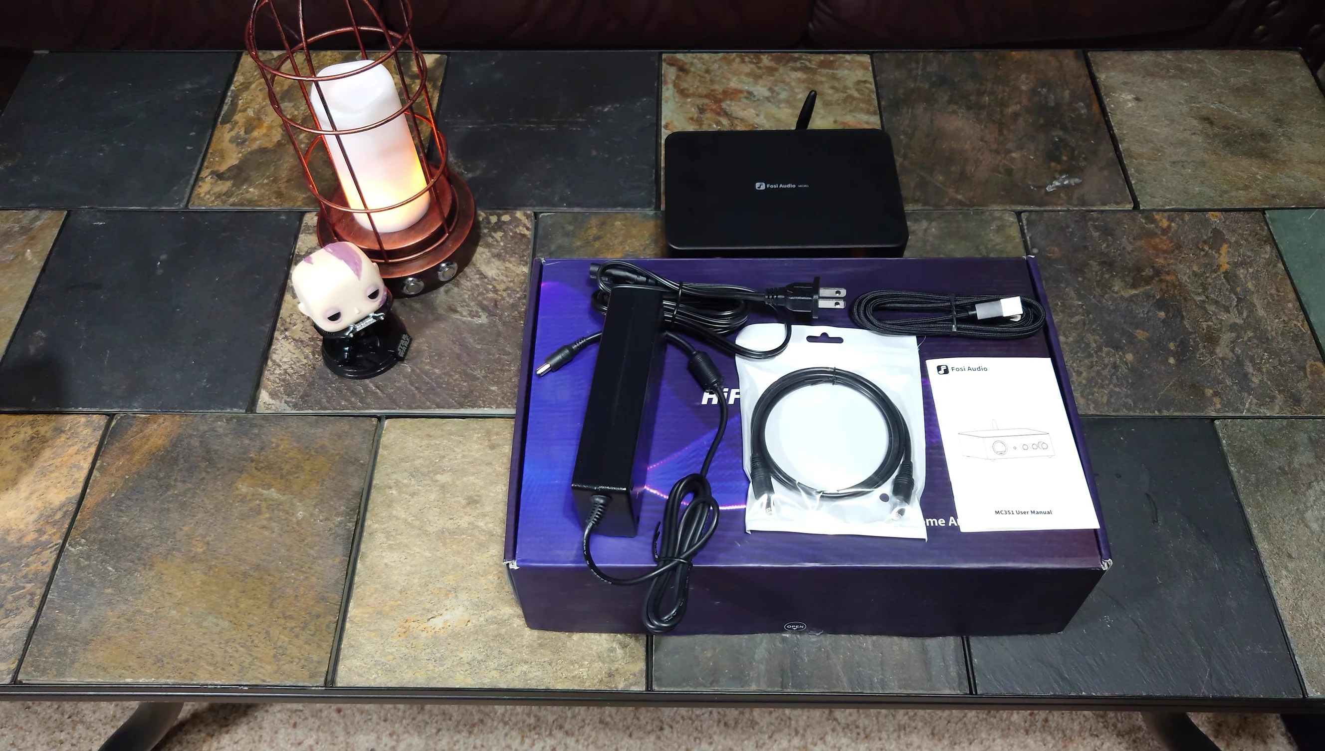 The FOSI MC351 amplifier box with contents