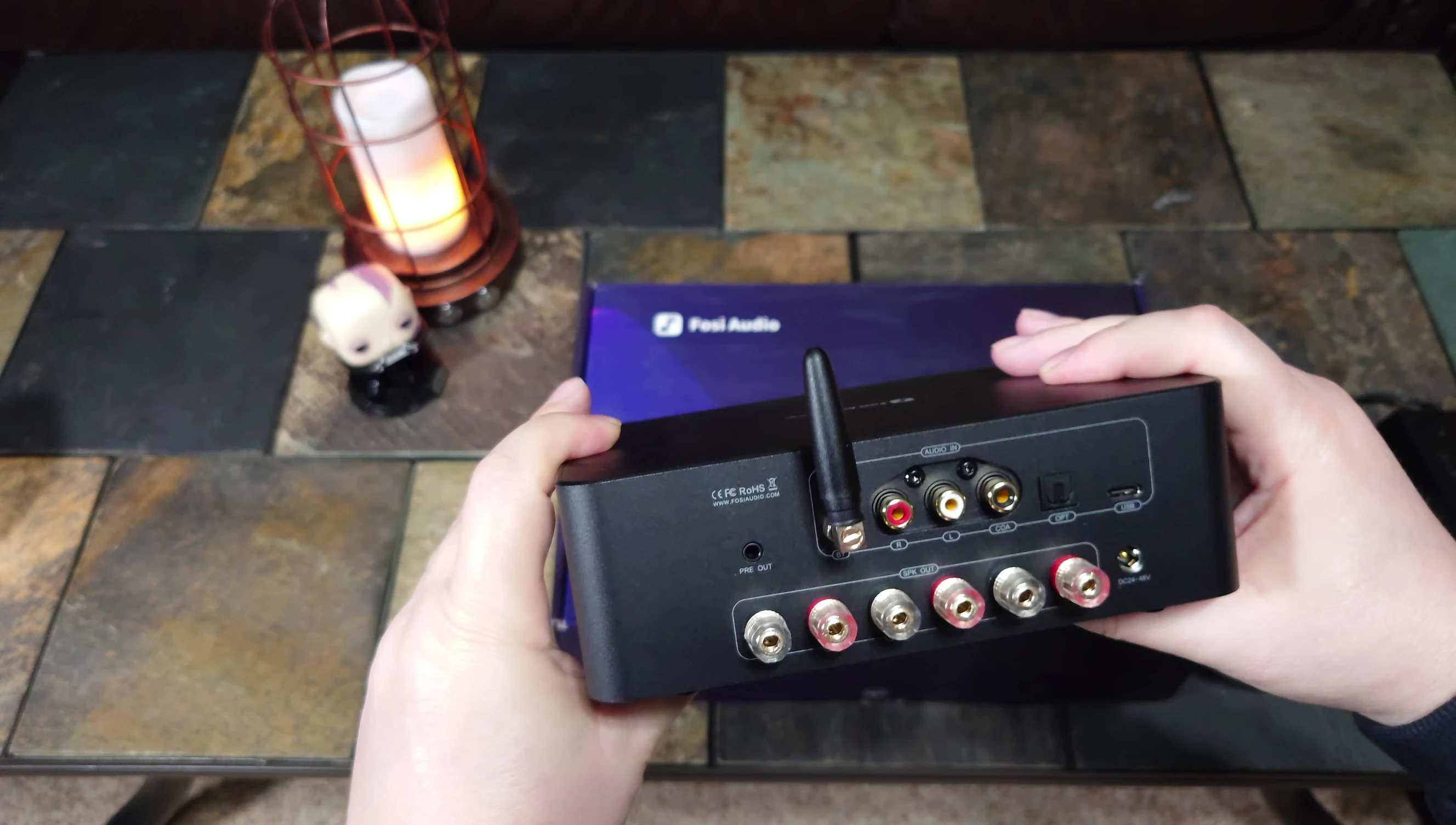 Rear panel showcasing various input/output connections