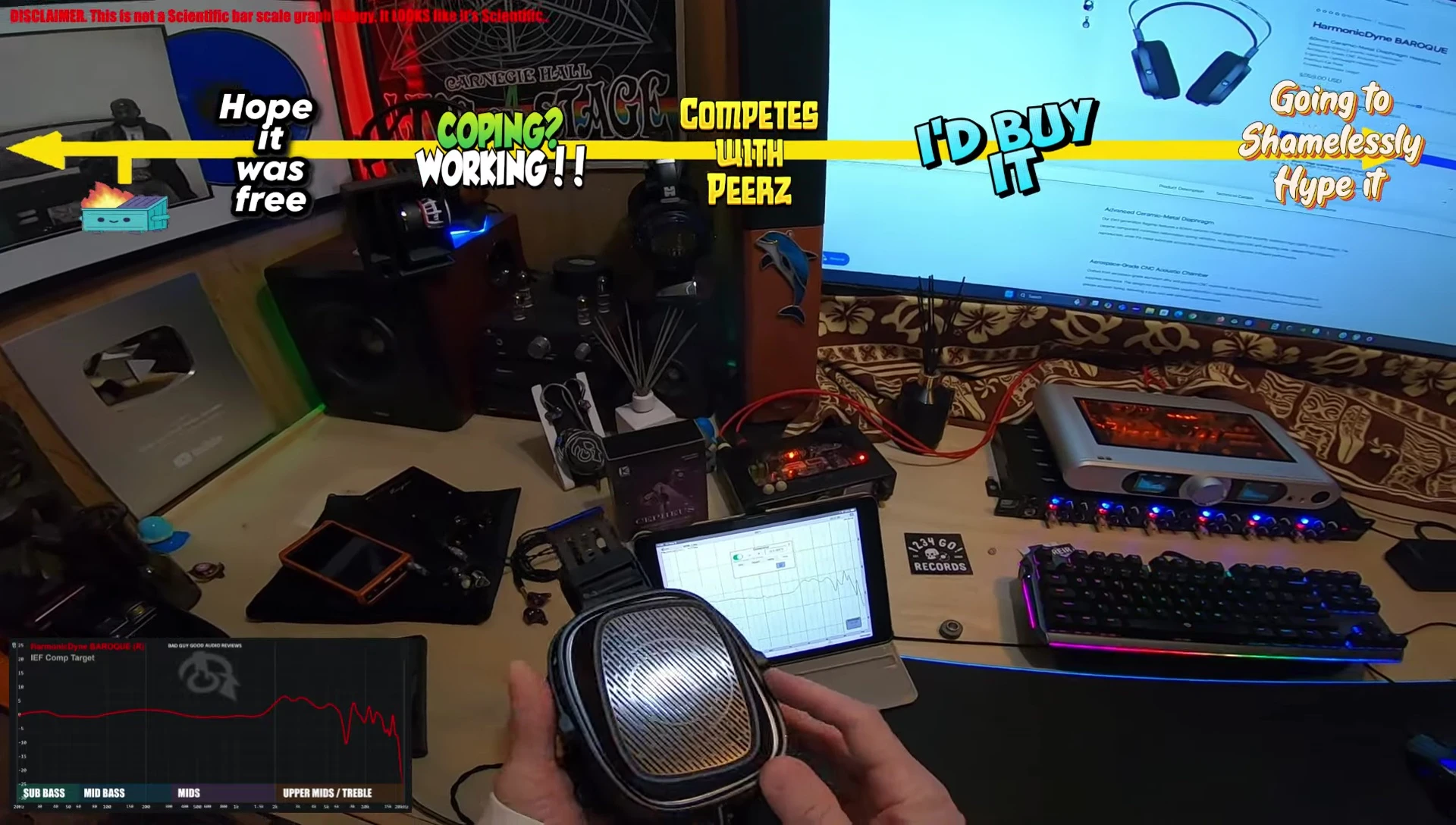 The headphones flipped over to show the back