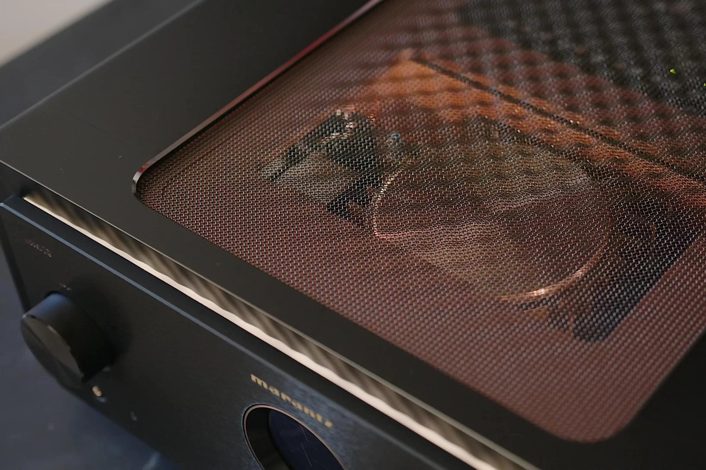 Close-up of the Marantz Model 10 amplifier