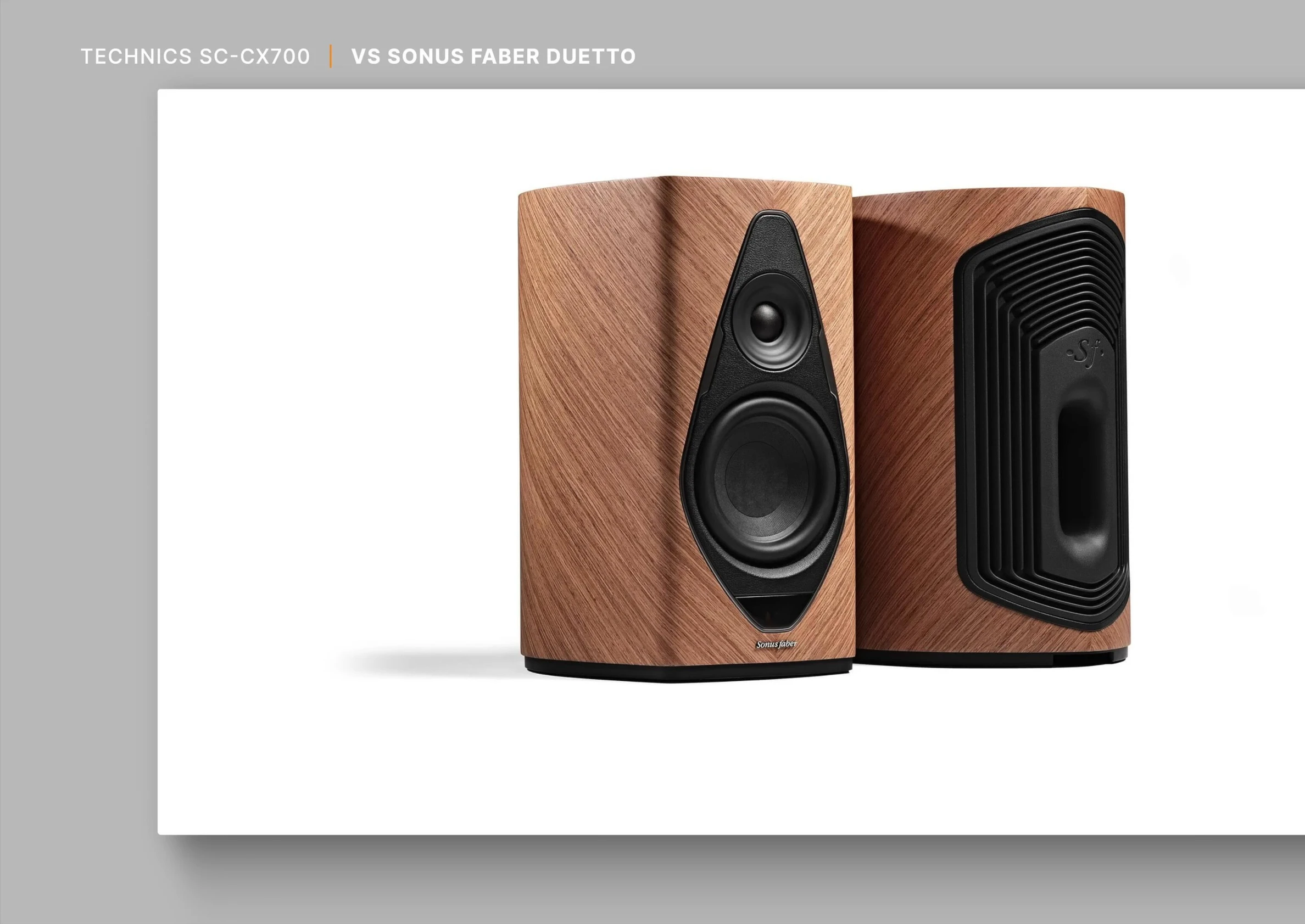 Image of a competing speaker (Sonus Faber Duetto).