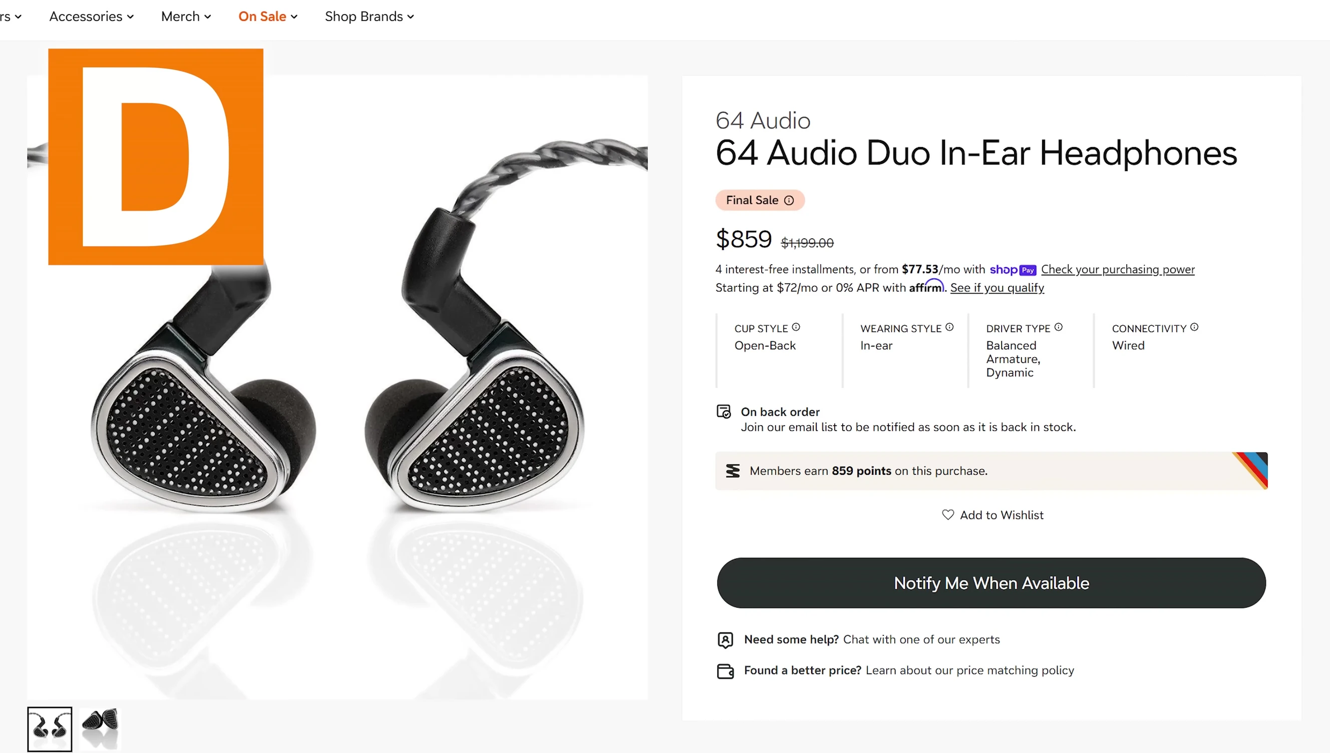 The reviewer discusses the 64 Audio D4 Duo IEMs