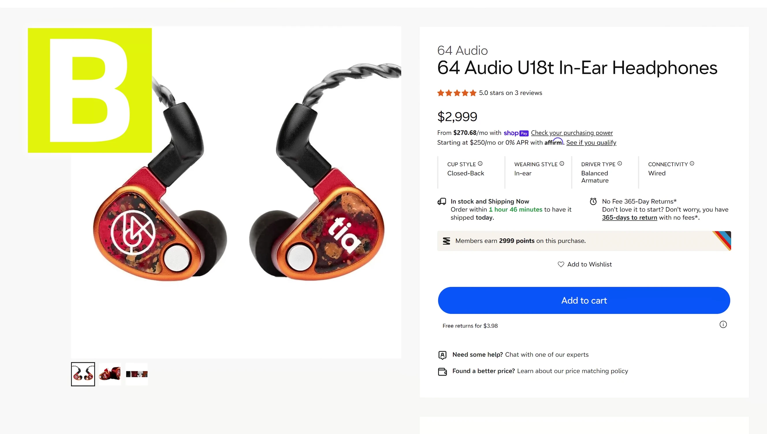 Mention of the U8T IEMs