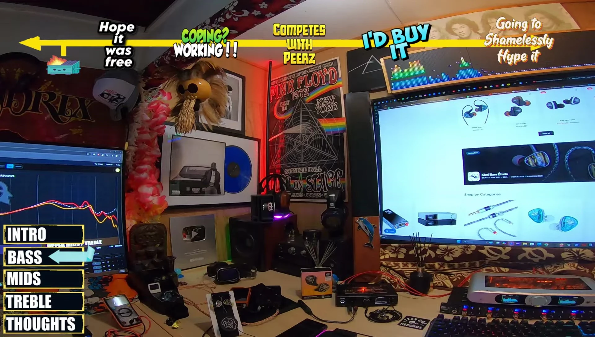 Screenshot showing the reviewer discussing vocal performance.