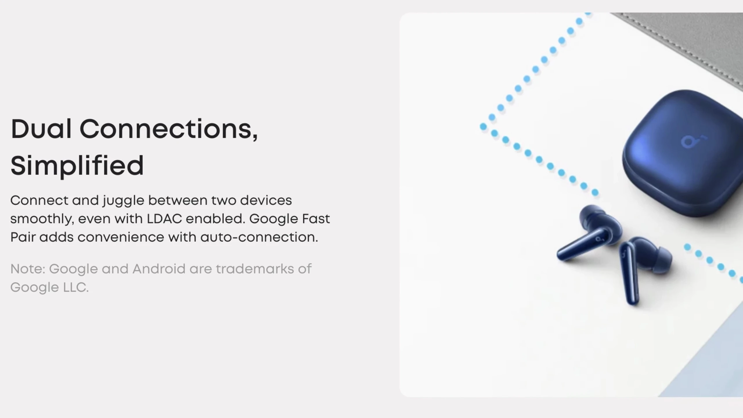 Screenshot demonstrating multi-point connectivity on the reviewer's devices.
