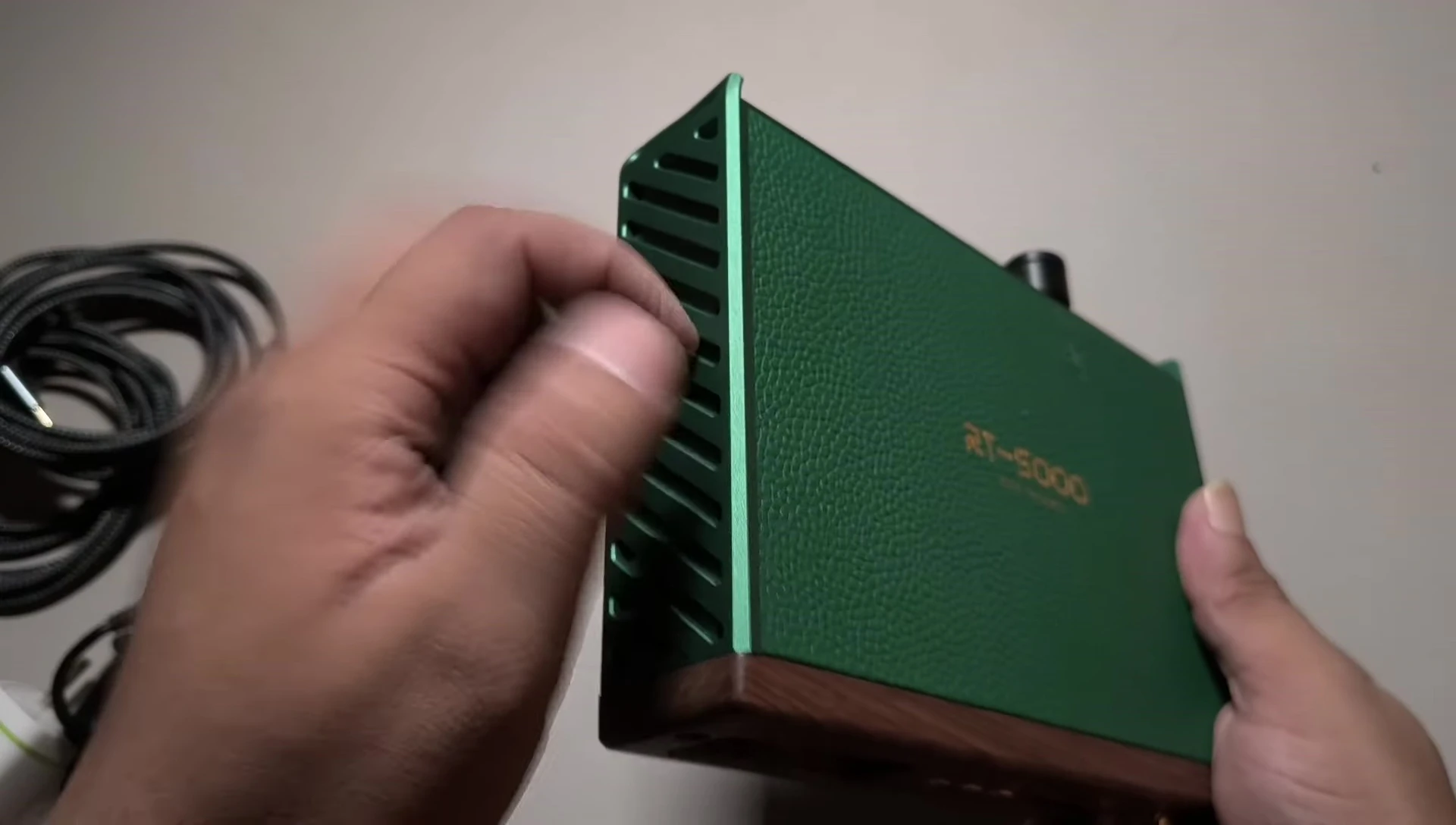 Metal chassis and wooden front panel