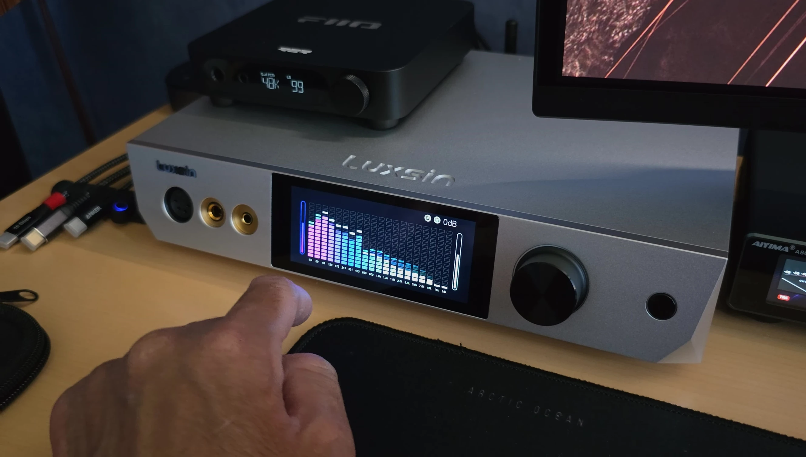 Close-up of the touchscreen showcasing its responsiveness