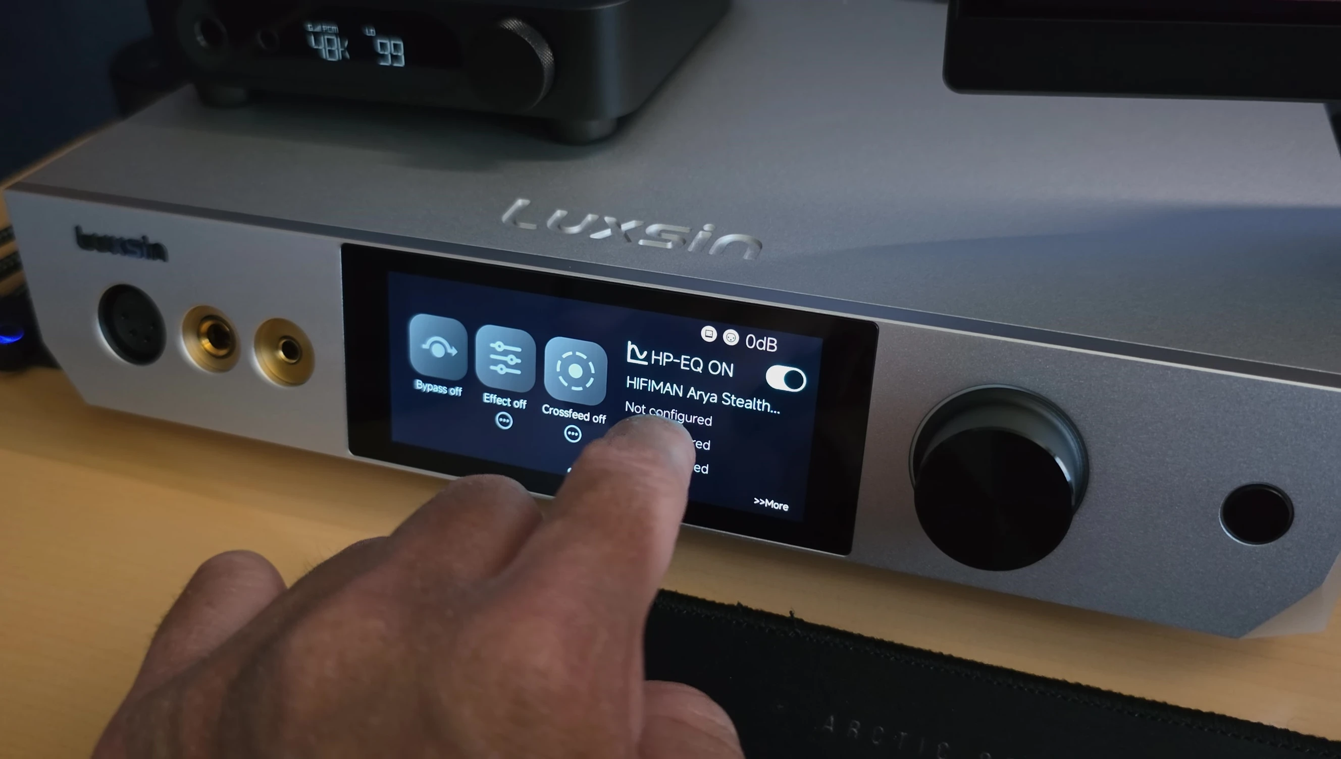 Screenshot showing the headphone EQ settings