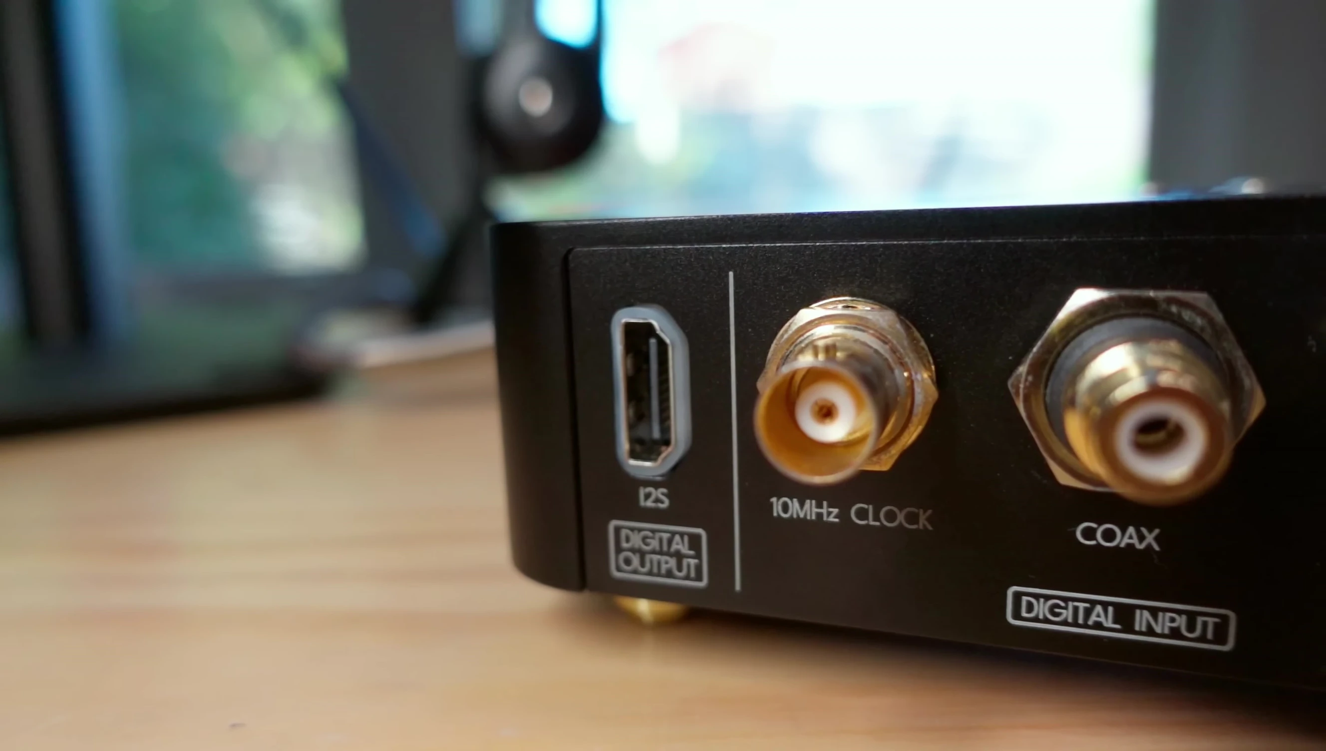 Close-up of the Micro DDC showing the I2S configuration button