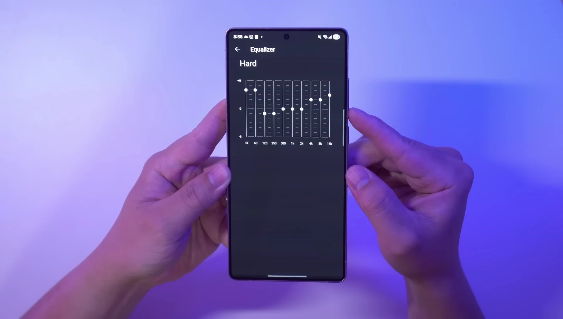Screenshot of the speaker showing the 10-band graphic EQ interface