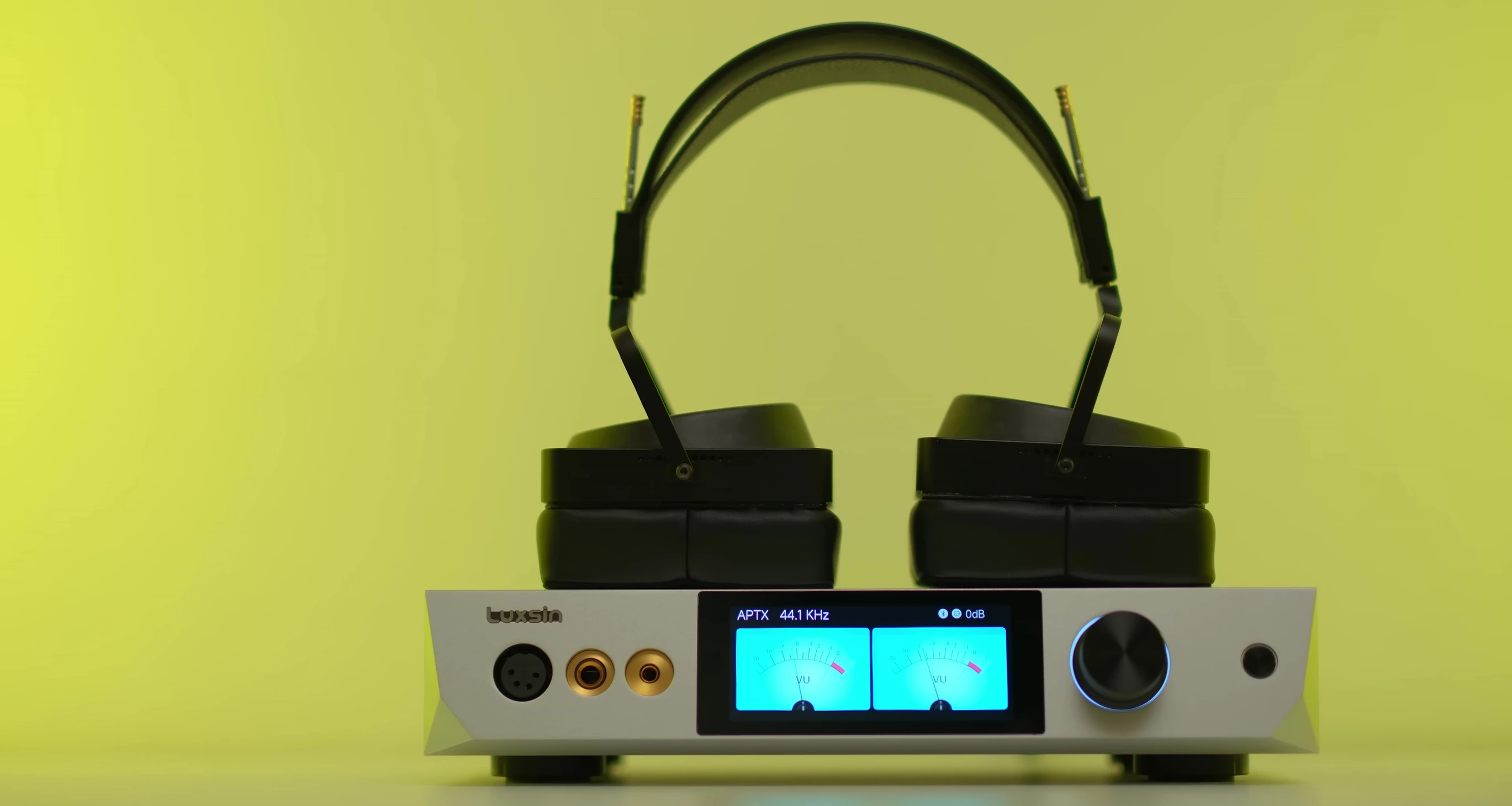 Detailed view of the rear panel showing the various connectivity options of the Luxsin X9.