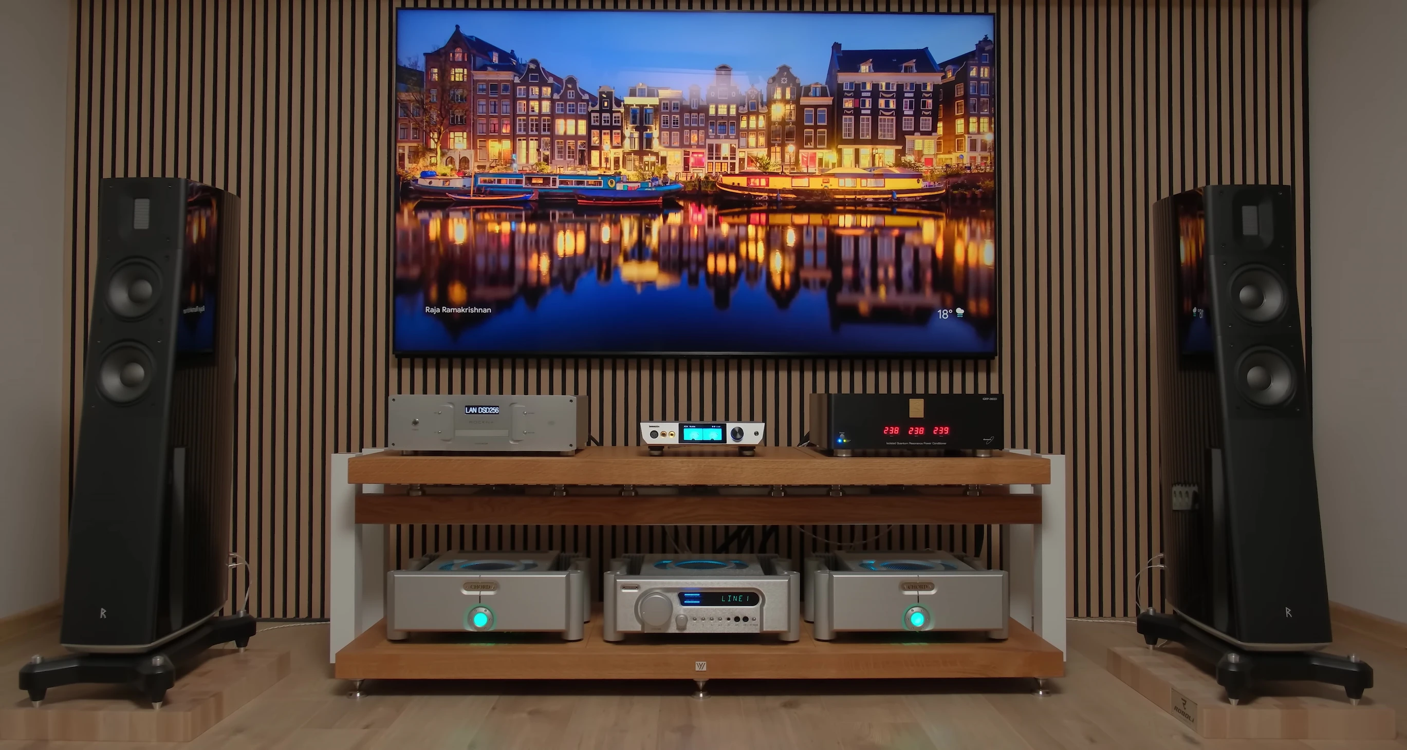 The reviewer's stereo setup used for testing the Luxsin X9 in bypass mode.