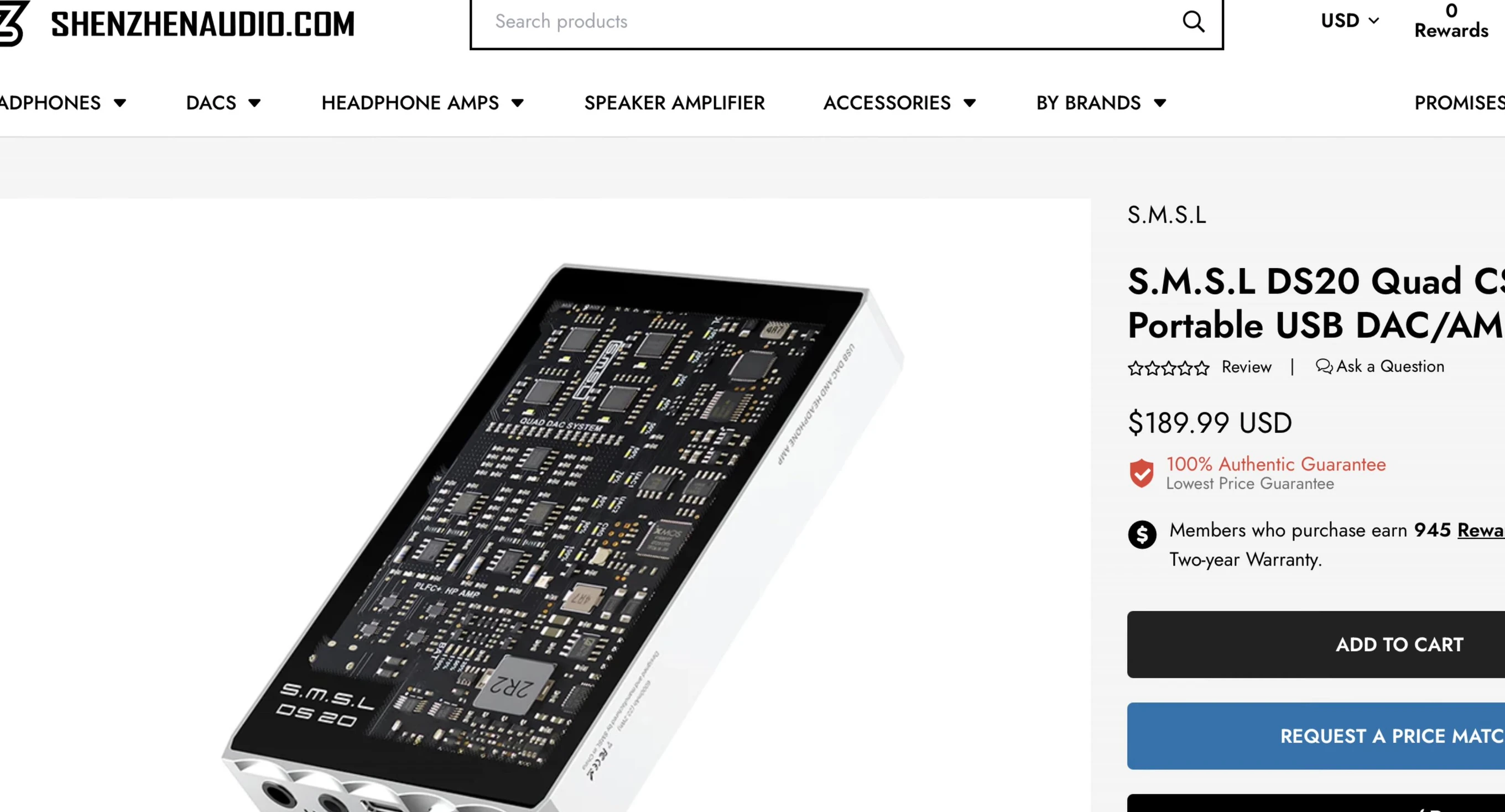 Initial shot of the SMSL DS20 packaging