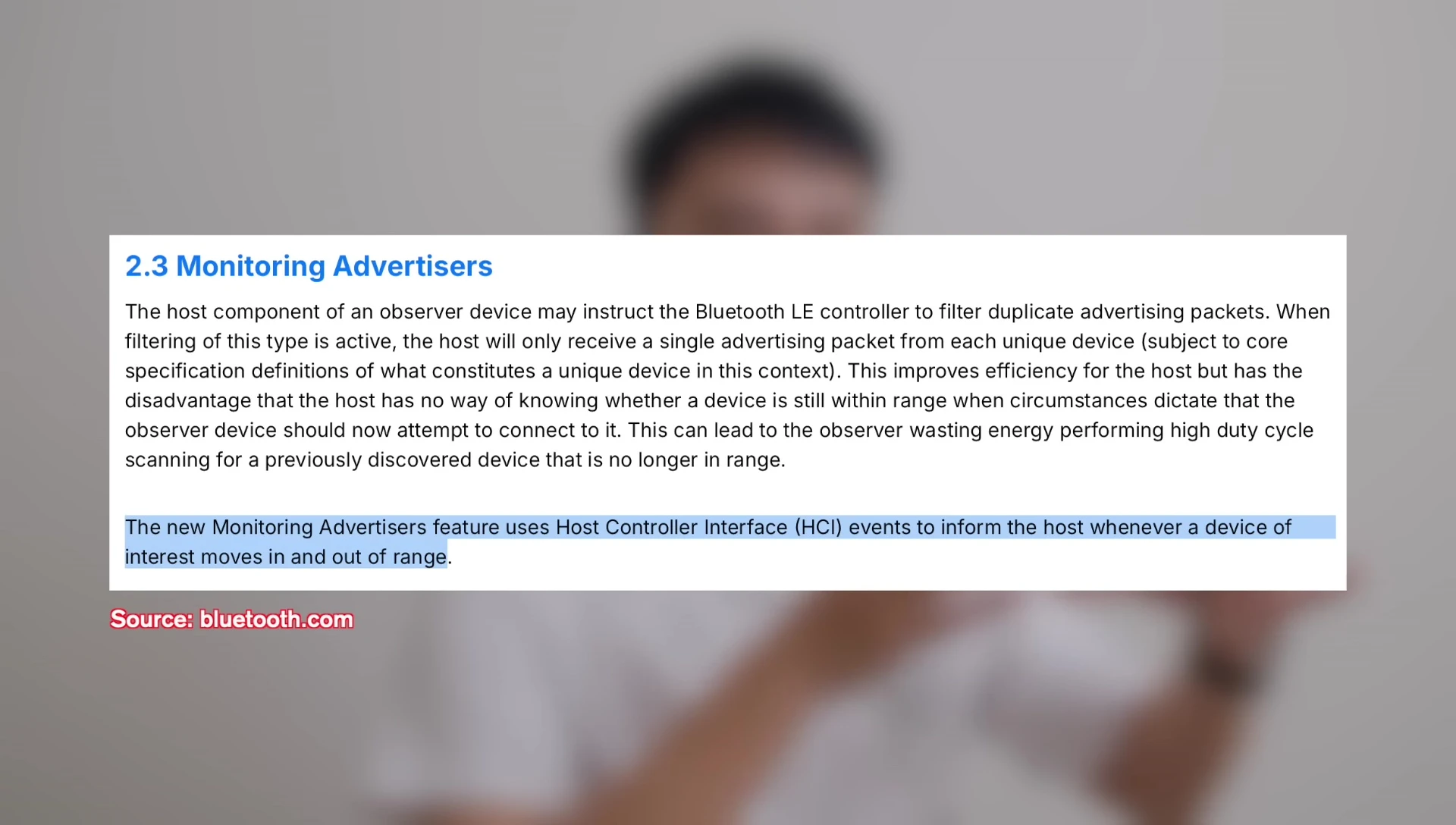 Screenshot highlighting the energy-saving aspect of monitoring advertisers.