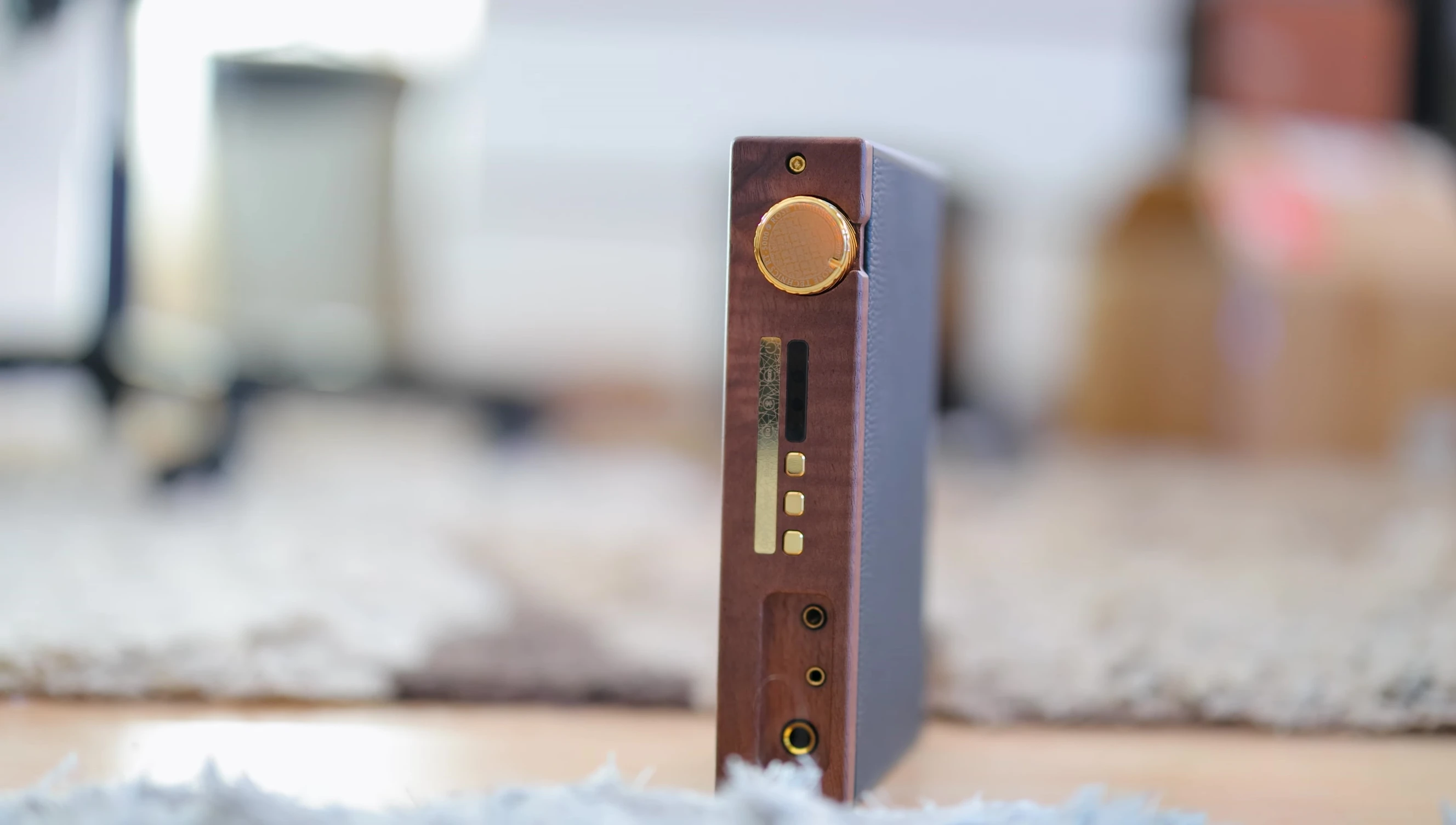 The unit positioned vertically.