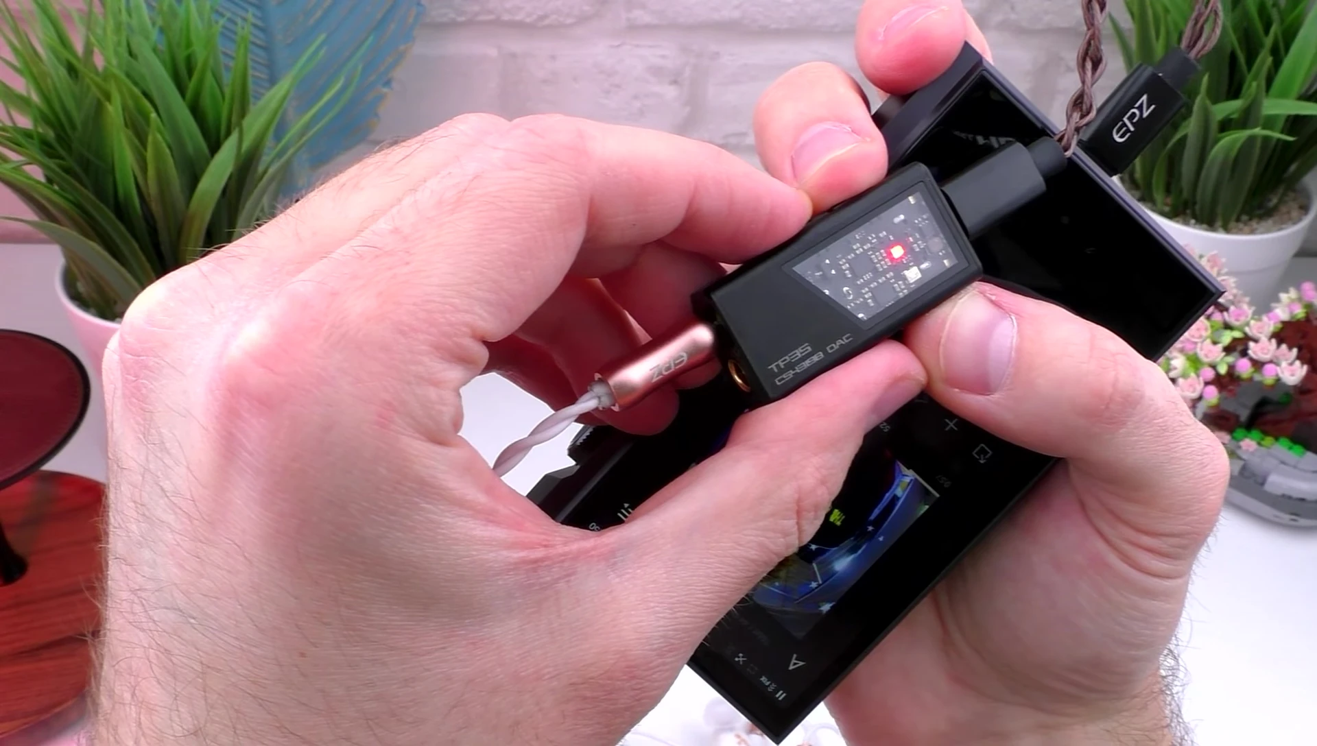 Image showing the location of the plus and minus buttons on the EPZ TP35