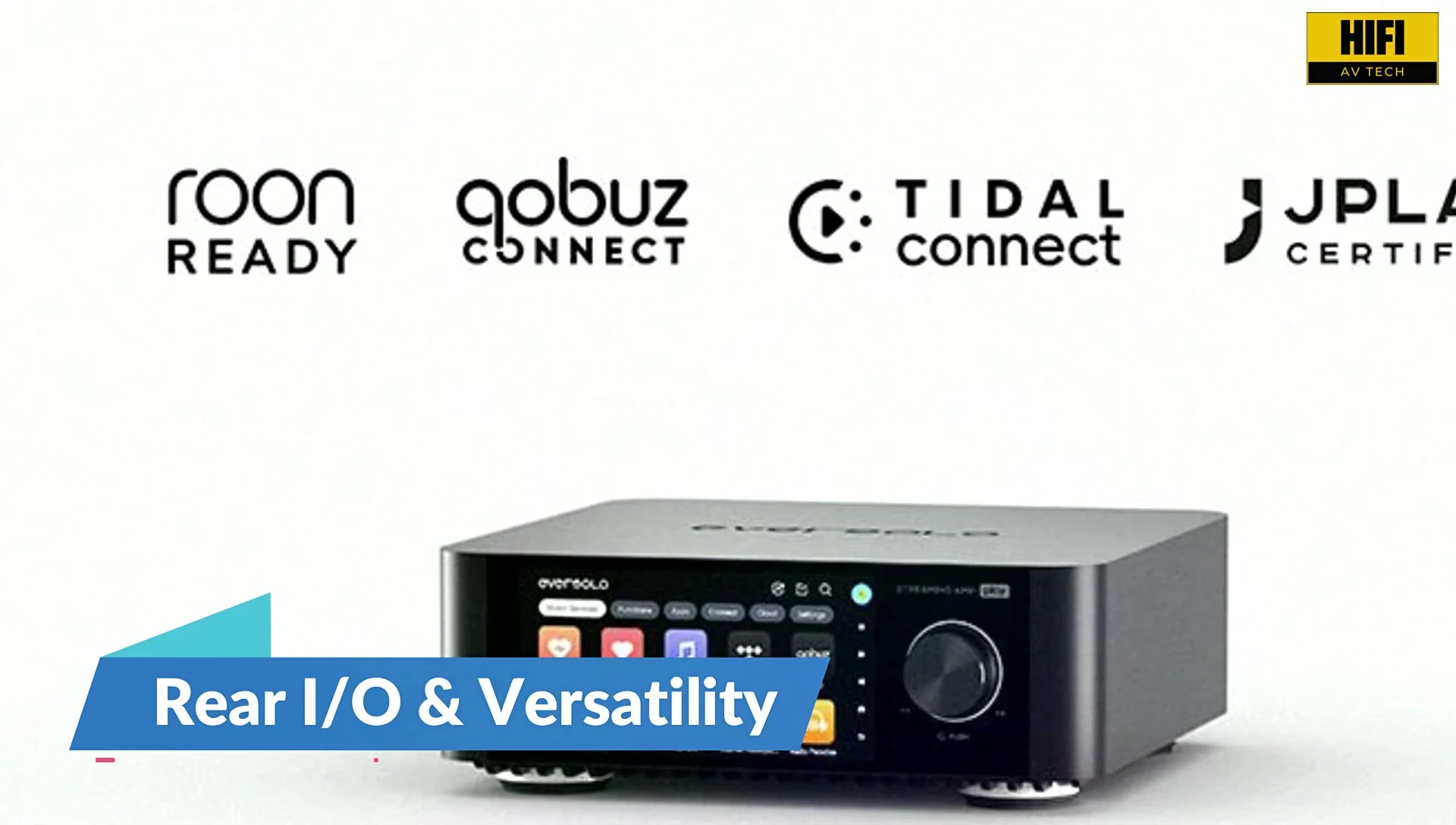 Back panel of the EverSolo Play showing the various connectivity options.
