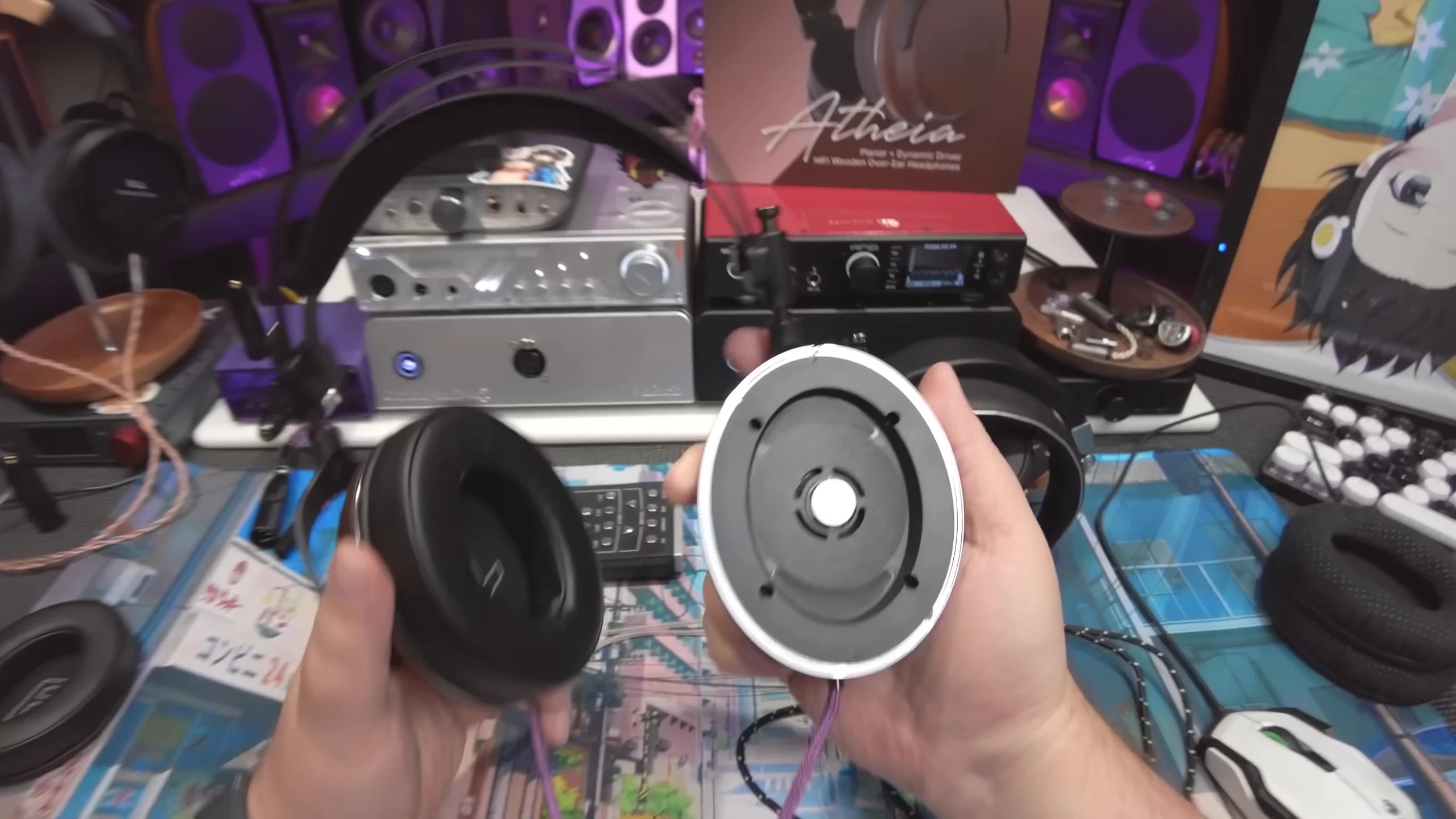 Internal view of the Atheia showing the dual-driver configuration.