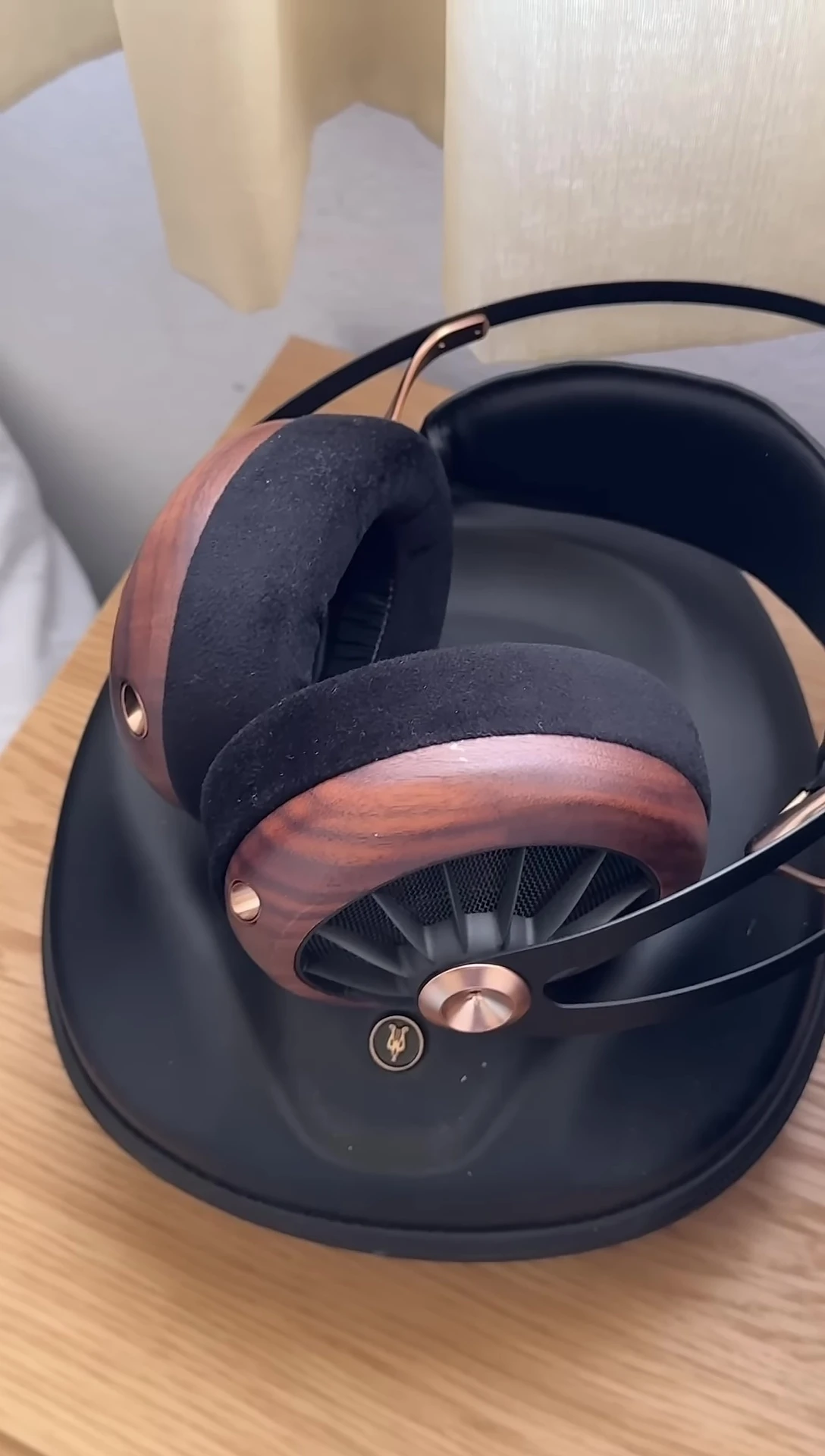 The Fiio K17 connected to premium headphones.