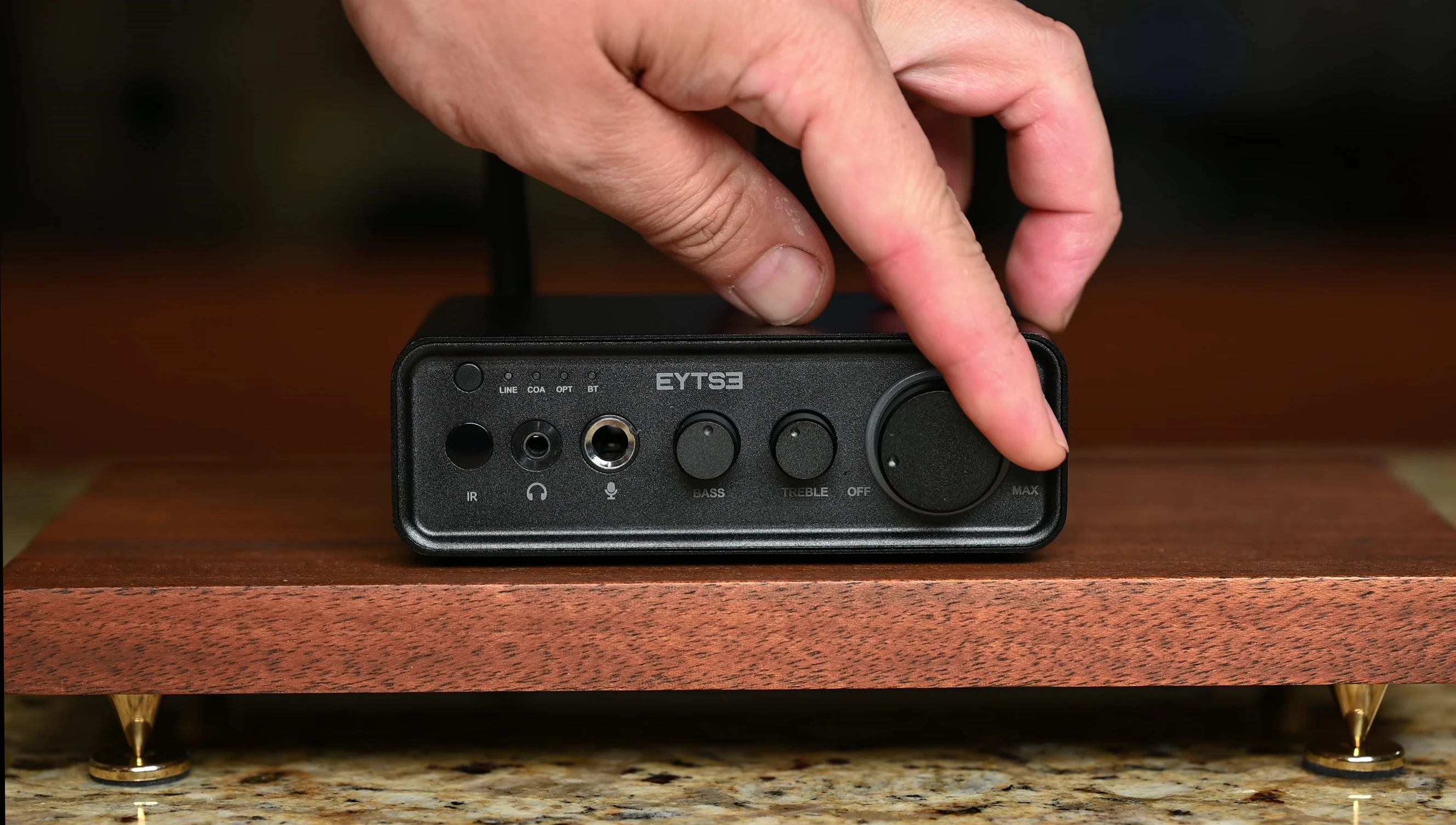 Front panel input selection button.