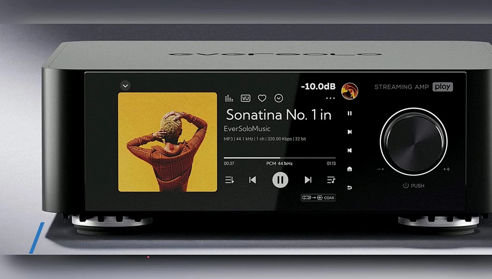 Screenshot showing the room correction feature within the Eversolo Play app.