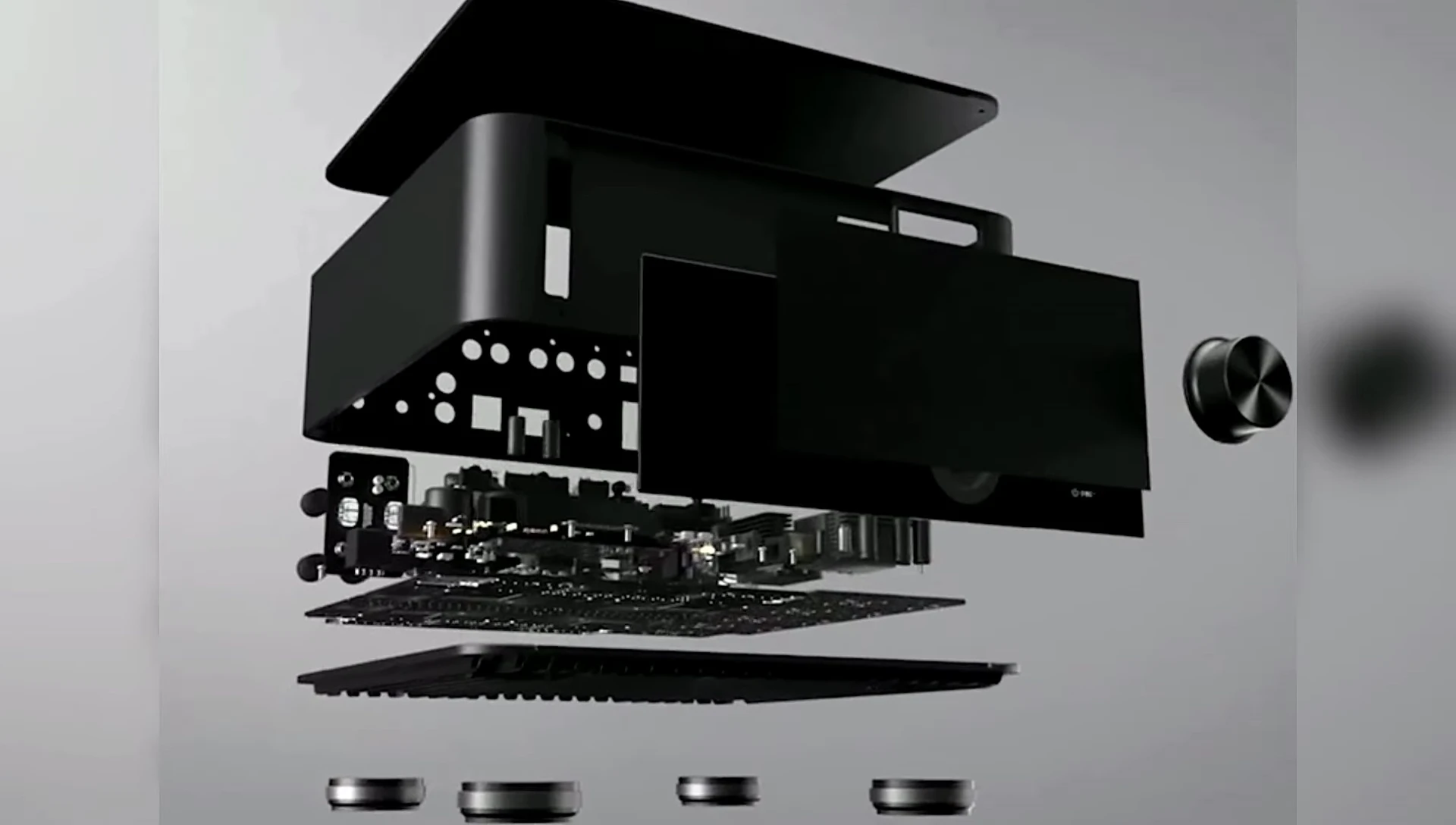 Overview shot of the Eversolo Play emphasizing its overall design and functionality.