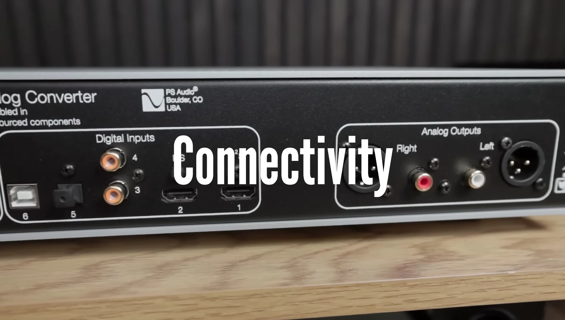 Rear panel showcasing the various input and output connections