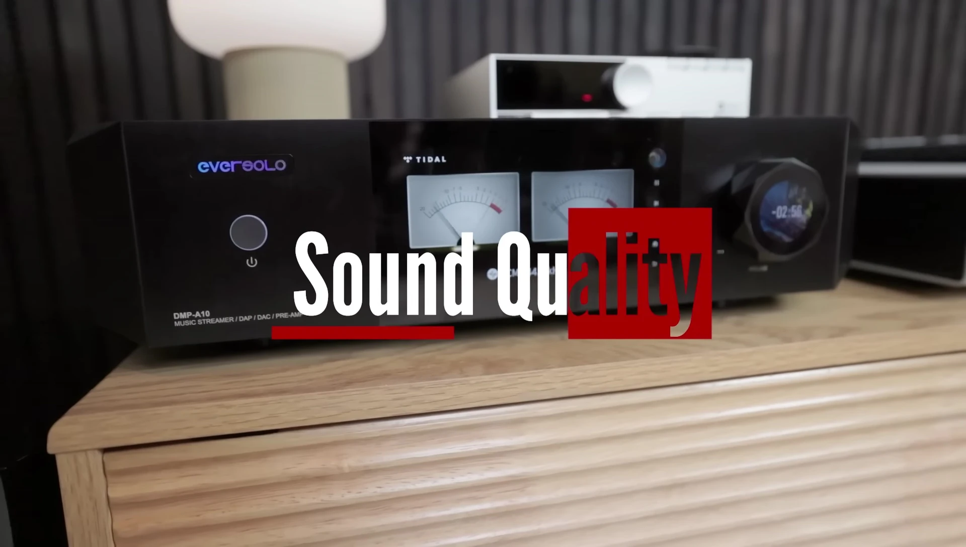 Shot of the audio equipment used in the review