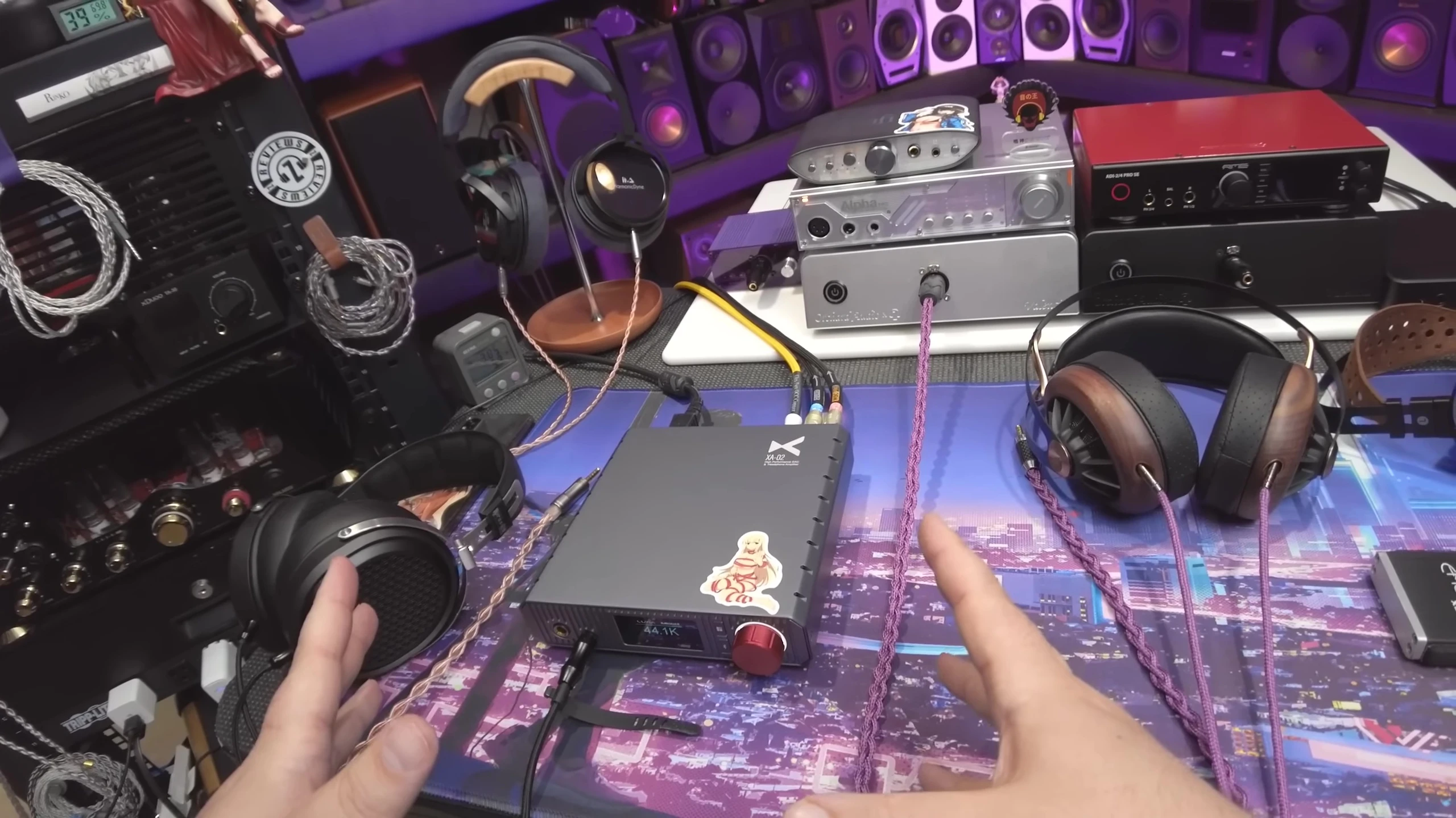 Close-up of the Xduoo XA-02's square form factor