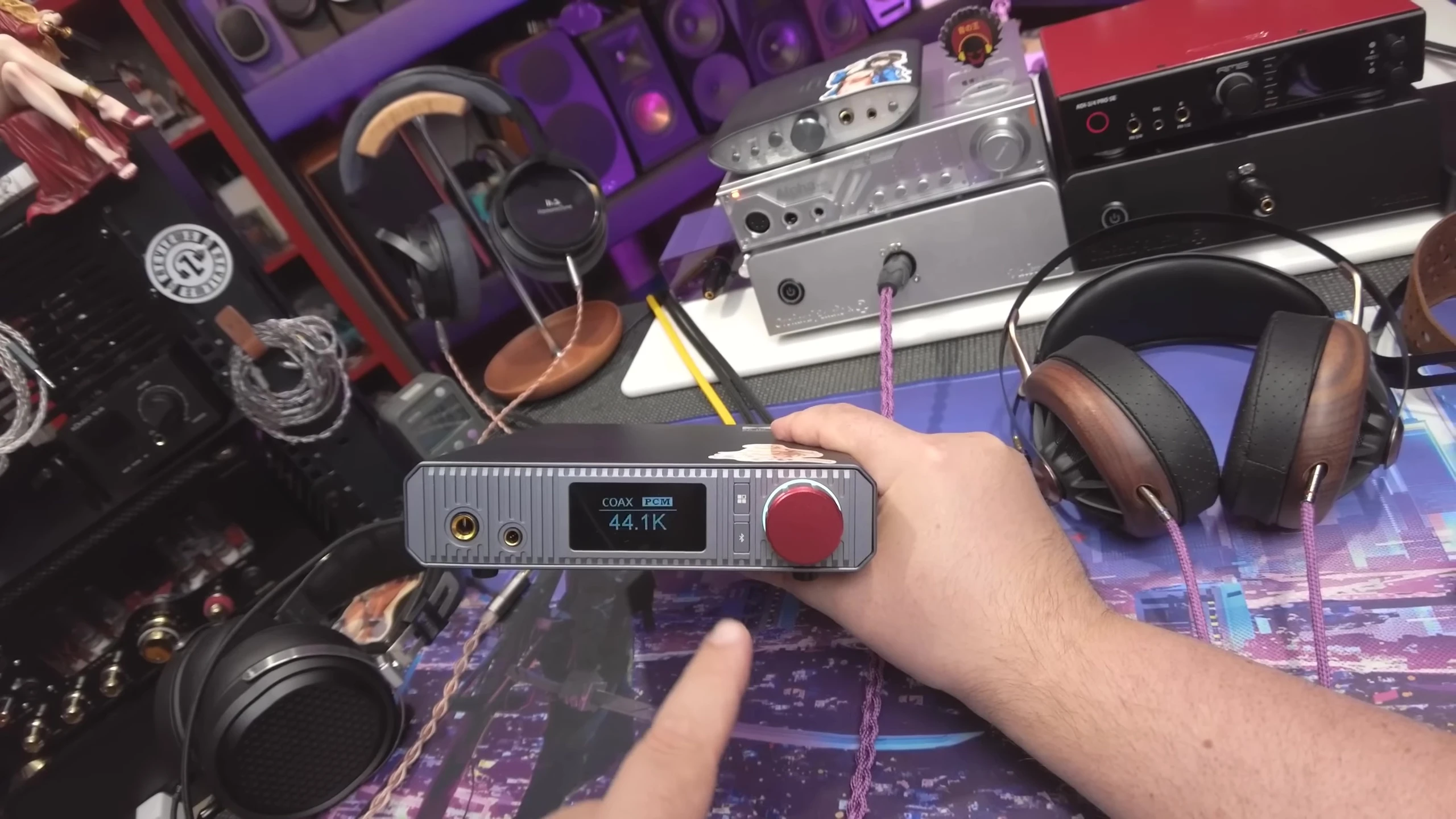 Screenshot of the amplifier's menu options