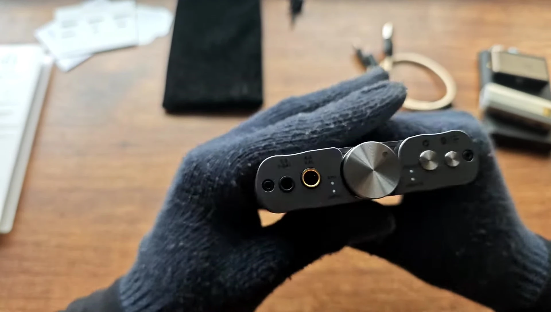 Detailed view of the Gryphon's output ports and controls.