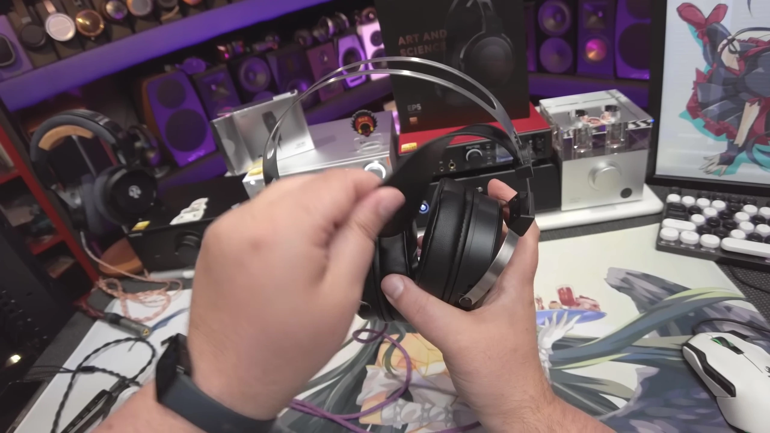 Close-up of the earpads emphasizing their softness.