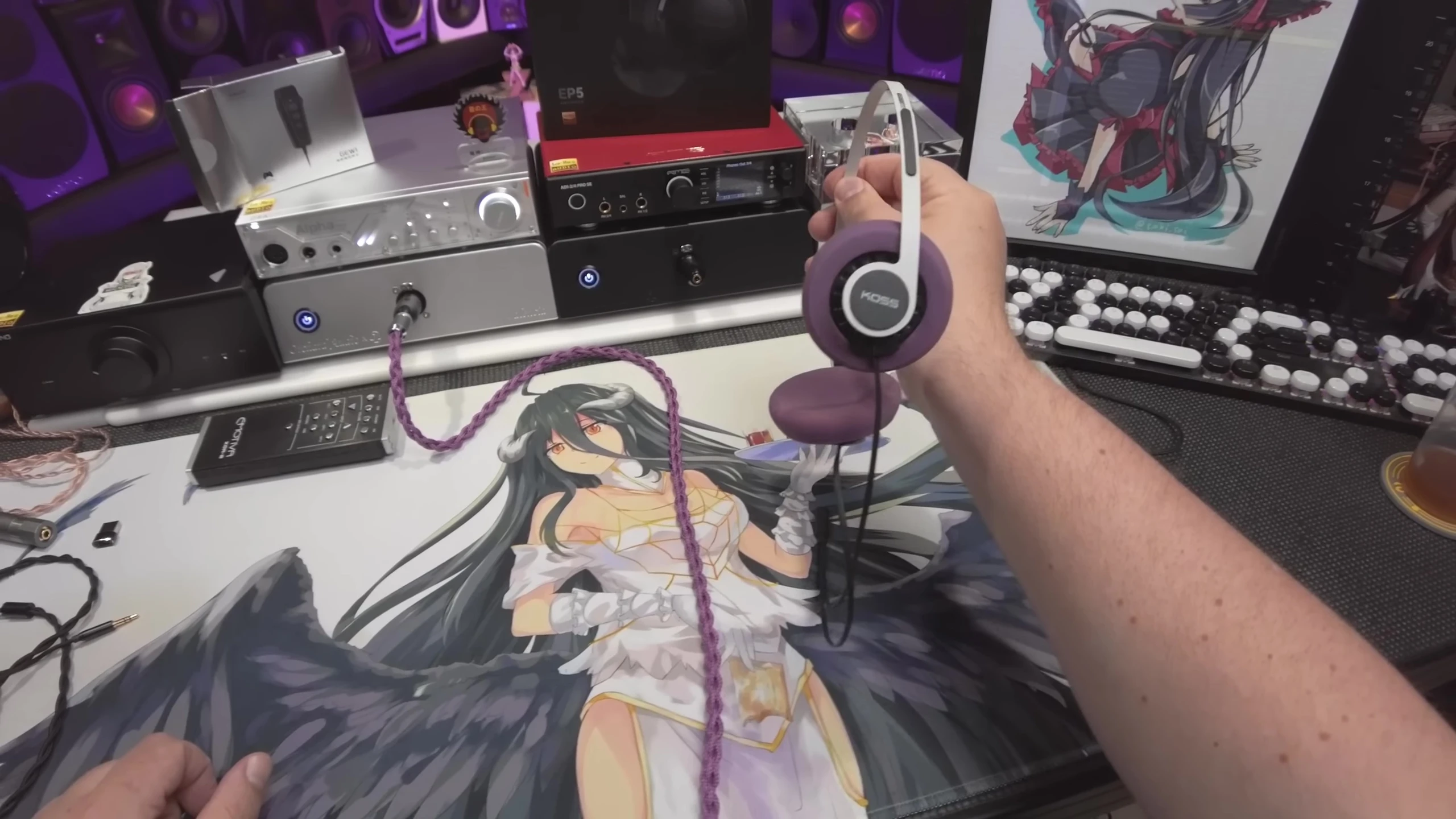 A shot that might show the EP5s connected to high-end equipment.