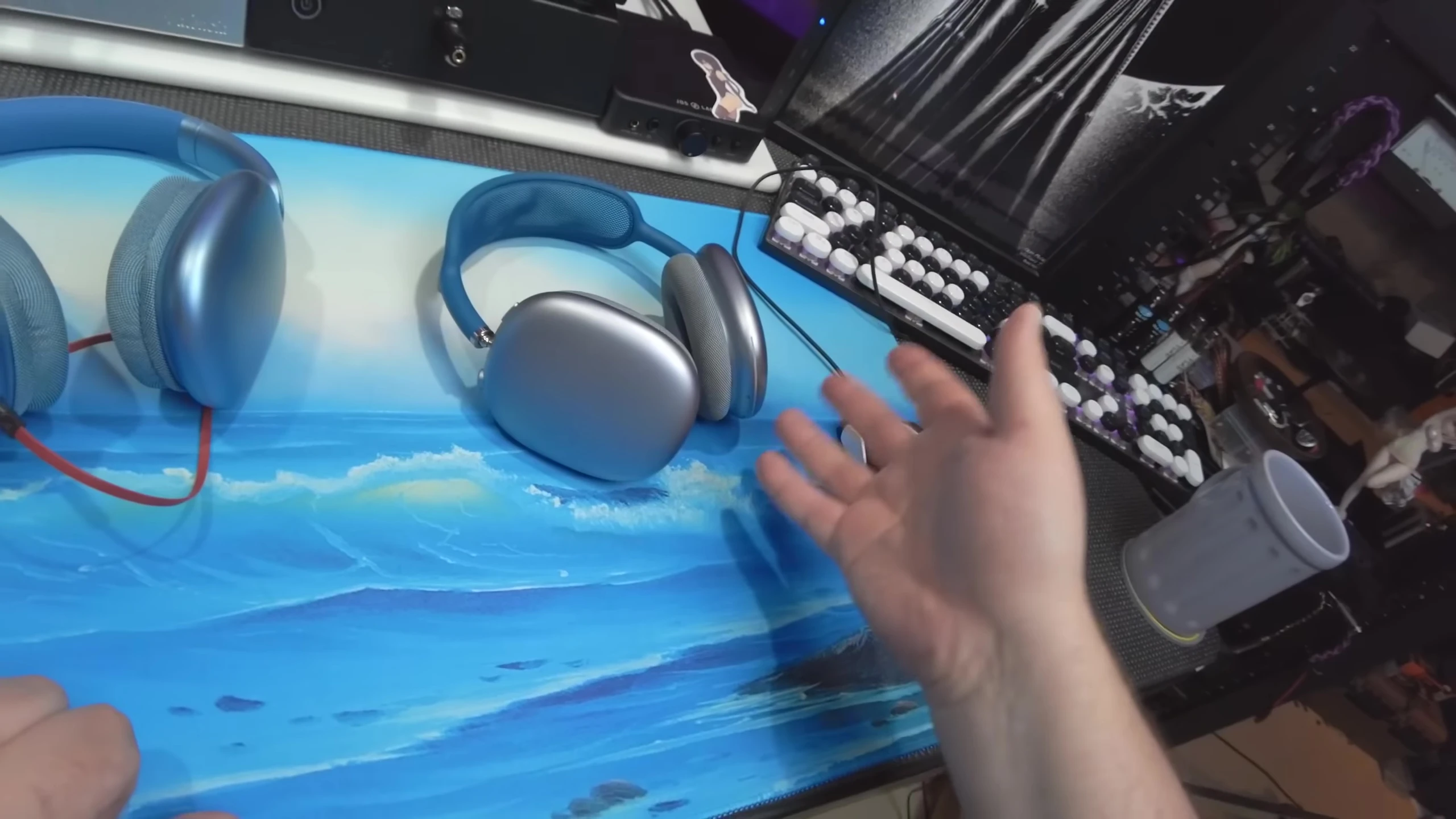 Screenshot showing the reviewer discussing their OnTracks headphones.