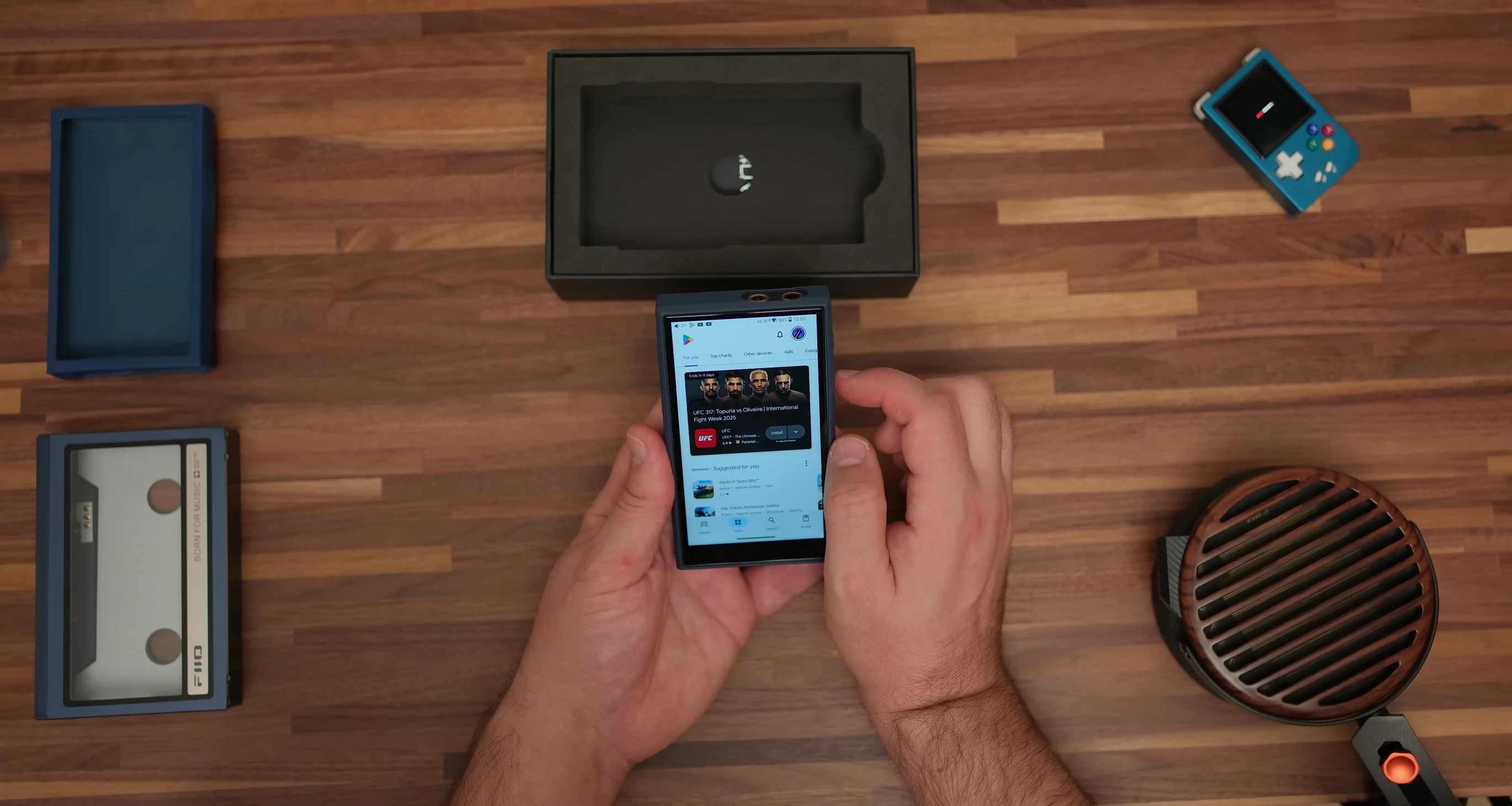 Screenshot of the Android 13 interface on the FiiO M21.