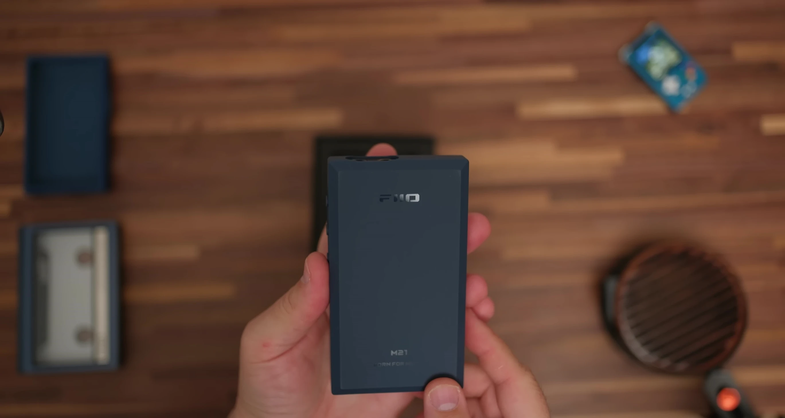 Image of the bundled rubber case for the FiiO M21.