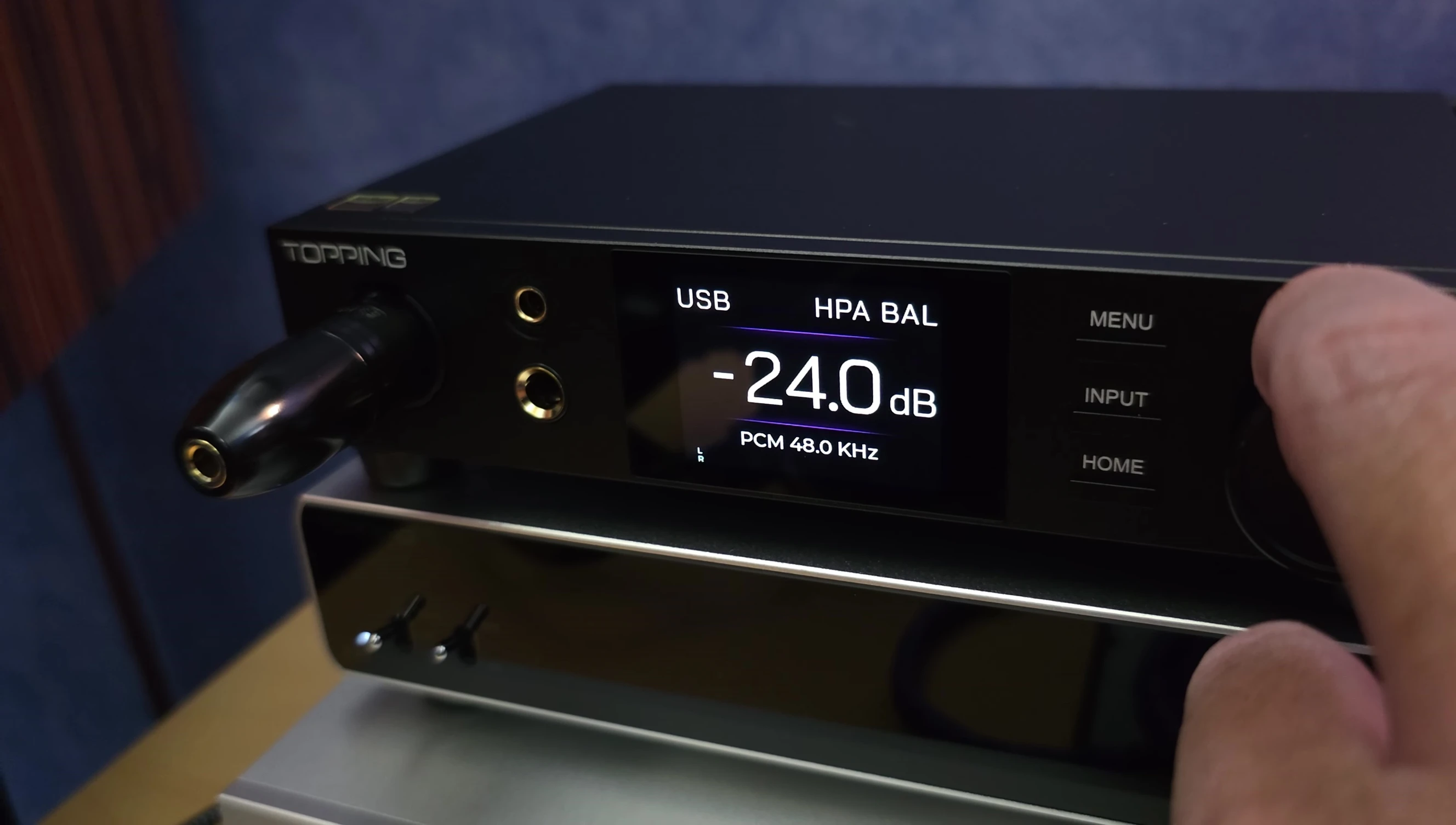 Screen showing different volume levels for each output.