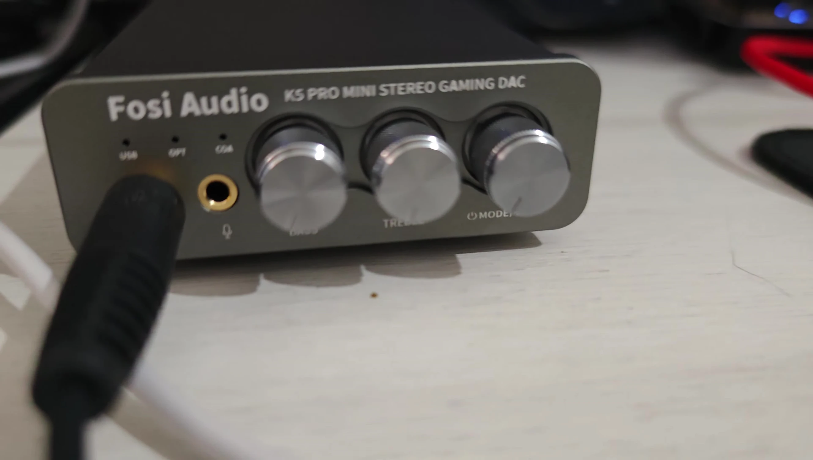 Fosi Audio K5 Pro showing controls